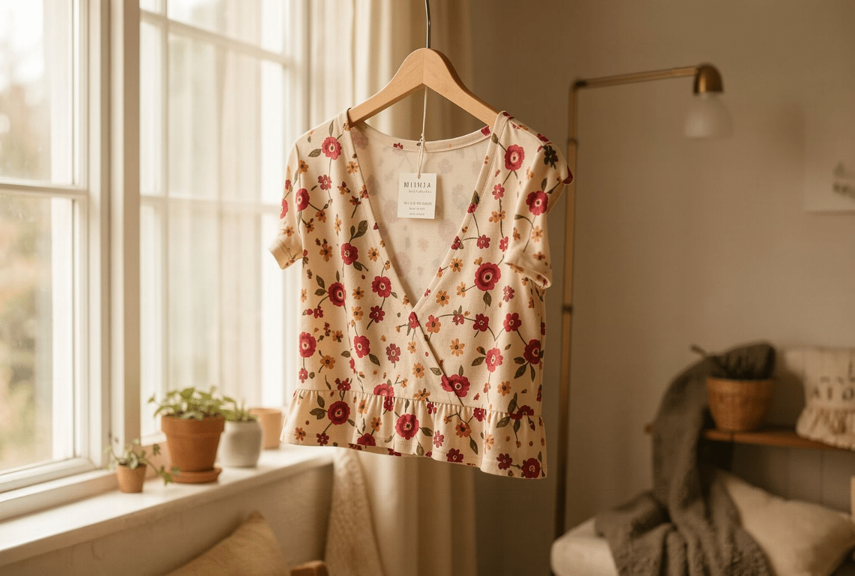 Printed Cotton Jersey Clothing Care Routine Printed cotton jersey clothing being cared for properly