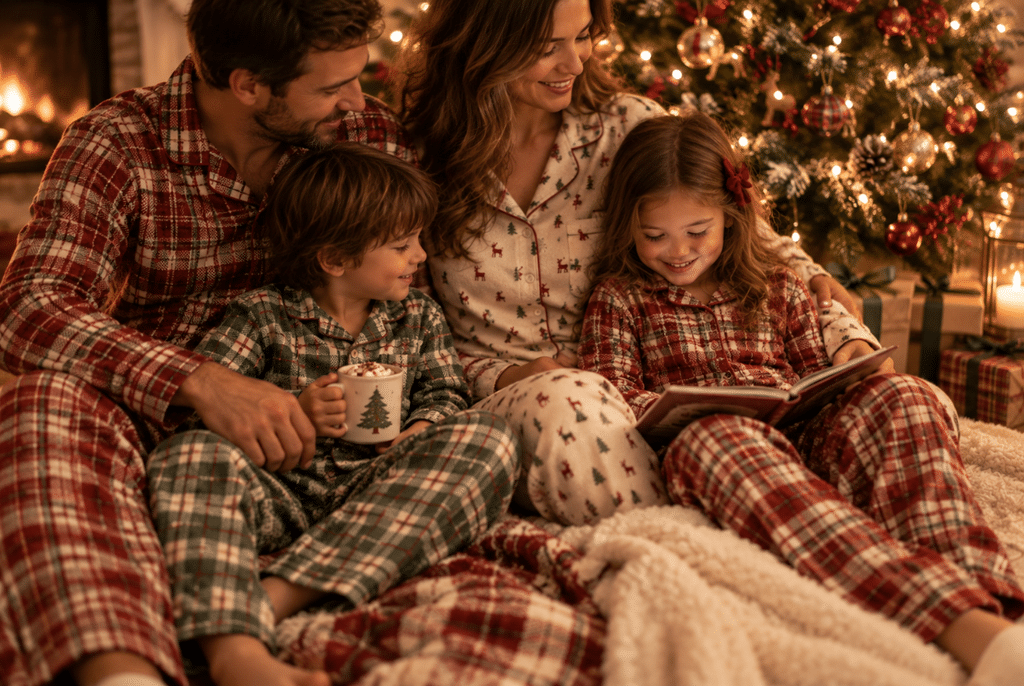 Mommy and Me Christmas Pajama Outfits That Actually Match 3 Personalized Christmas pajamas with embroidered names or initials