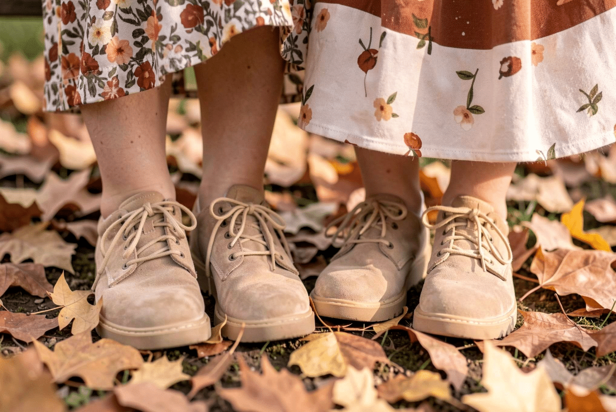 Made-to-Order Matching Fall Outfits Made-to-order matching fall outfits for mother and daughter