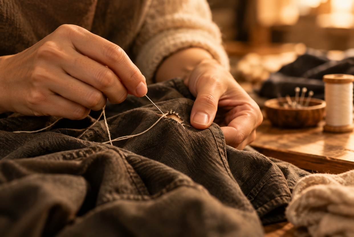 Slow Fashion vs. Fast Fashion What’s the Real Difference A Beginner’s Guide 6 Close-up of quality garment construction details like stitching and seams