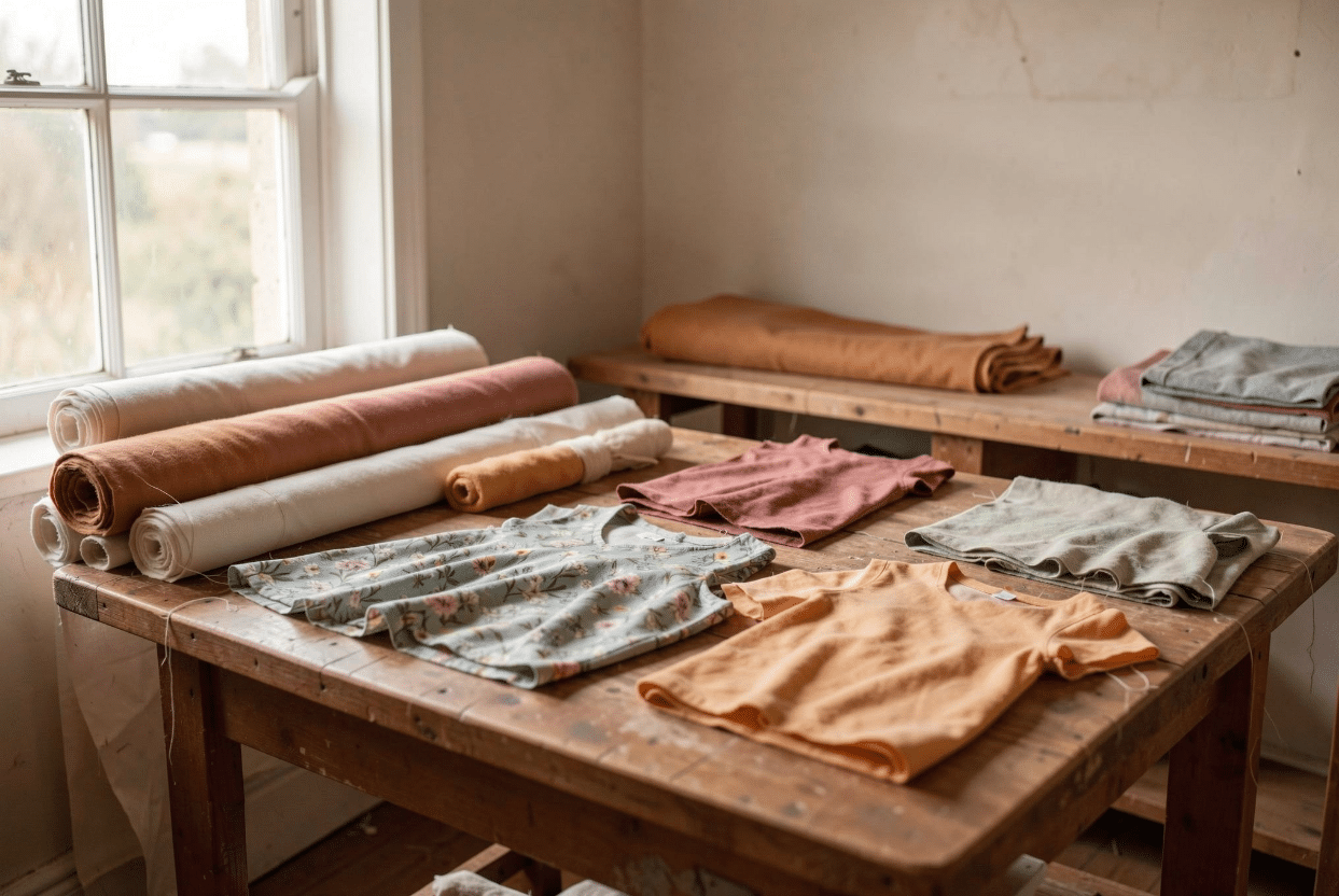 Small-Batch Made-to-Order Clothing Workshop Small-batch made-to-order clothing production workshop