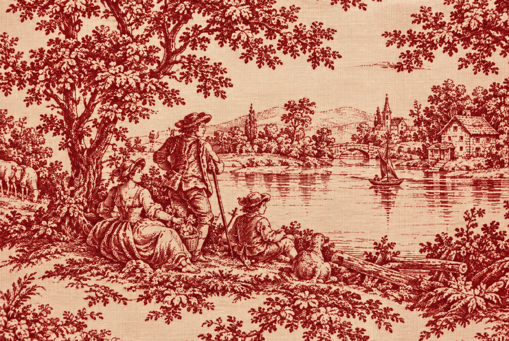 What Is Toile Print The French Pattern Making a Comeback 2 Historic French toile fabric associated with the town of Jouy-en-Josas