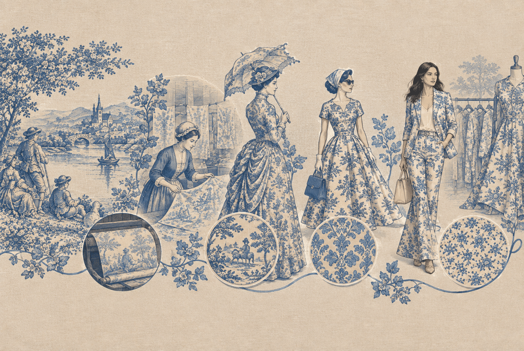 What Is Toile Print The French Pattern Making a Comeback 5 Toile print fabric in a color other than the traditional blue or red