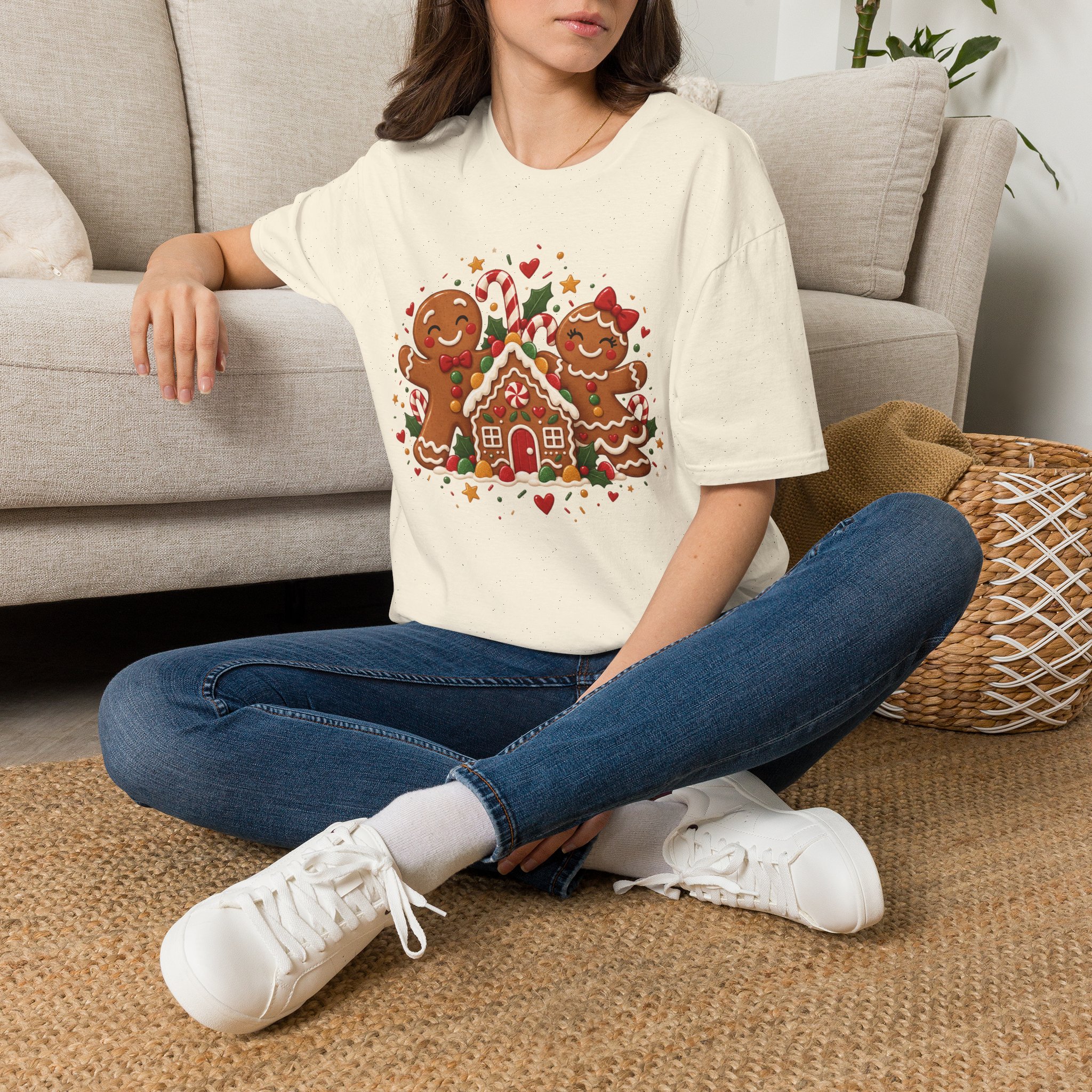 Gingerbread Gang Unisex Softstyle T-Shirt - Cute Gingerbread Christmas Graphic Tee - Image 8