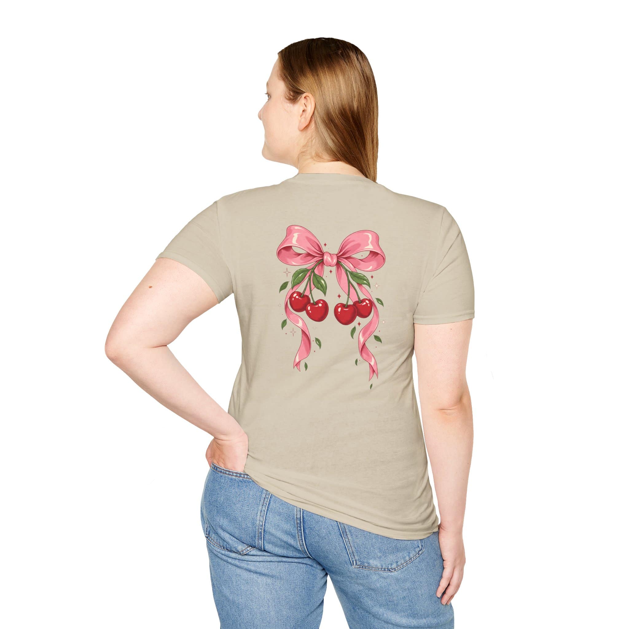 Cherry Pop Unisex Softstyle T-Shirt - Retro Cherry Graphic Tee - Image 15