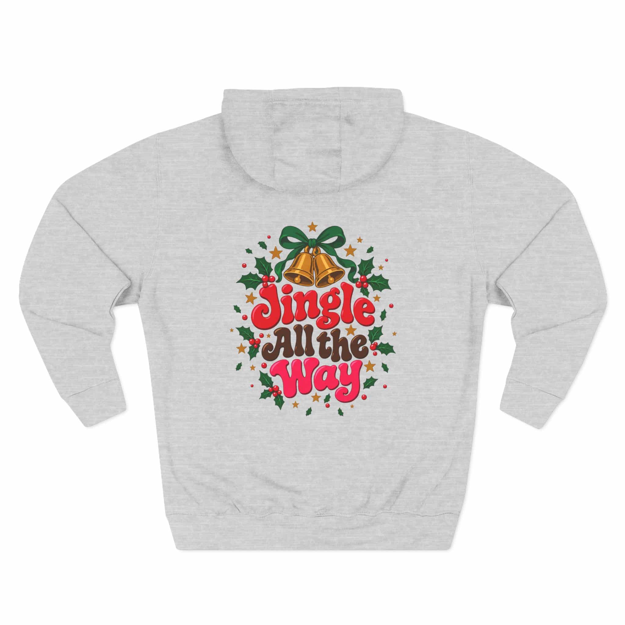 Merry and Bright Christmas Hoodie - Retro Groovy Holiday Ornaments Candy Cane Christmas Hoodie - Image 9