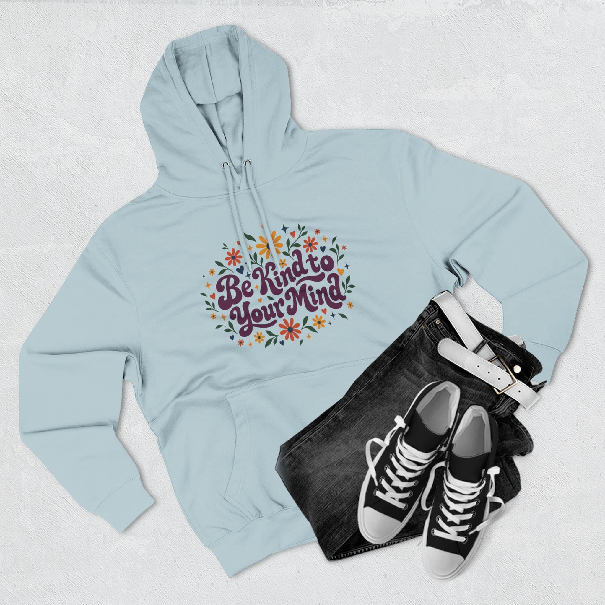 Be Kind to Your Mind Hoodie - Mental Health Awareness Retro Daisy Positivity Hoodie - Image 27