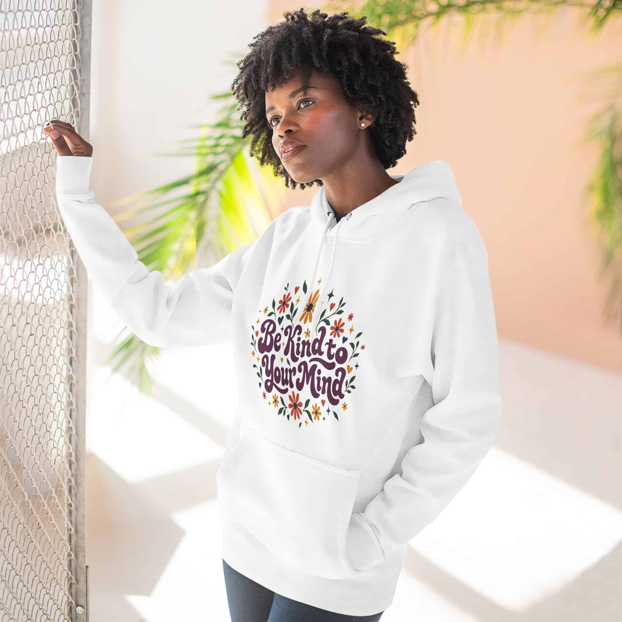 Be Kind to Your Mind Hoodie - Mental Health Awareness Retro Daisy Positivity Hoodie