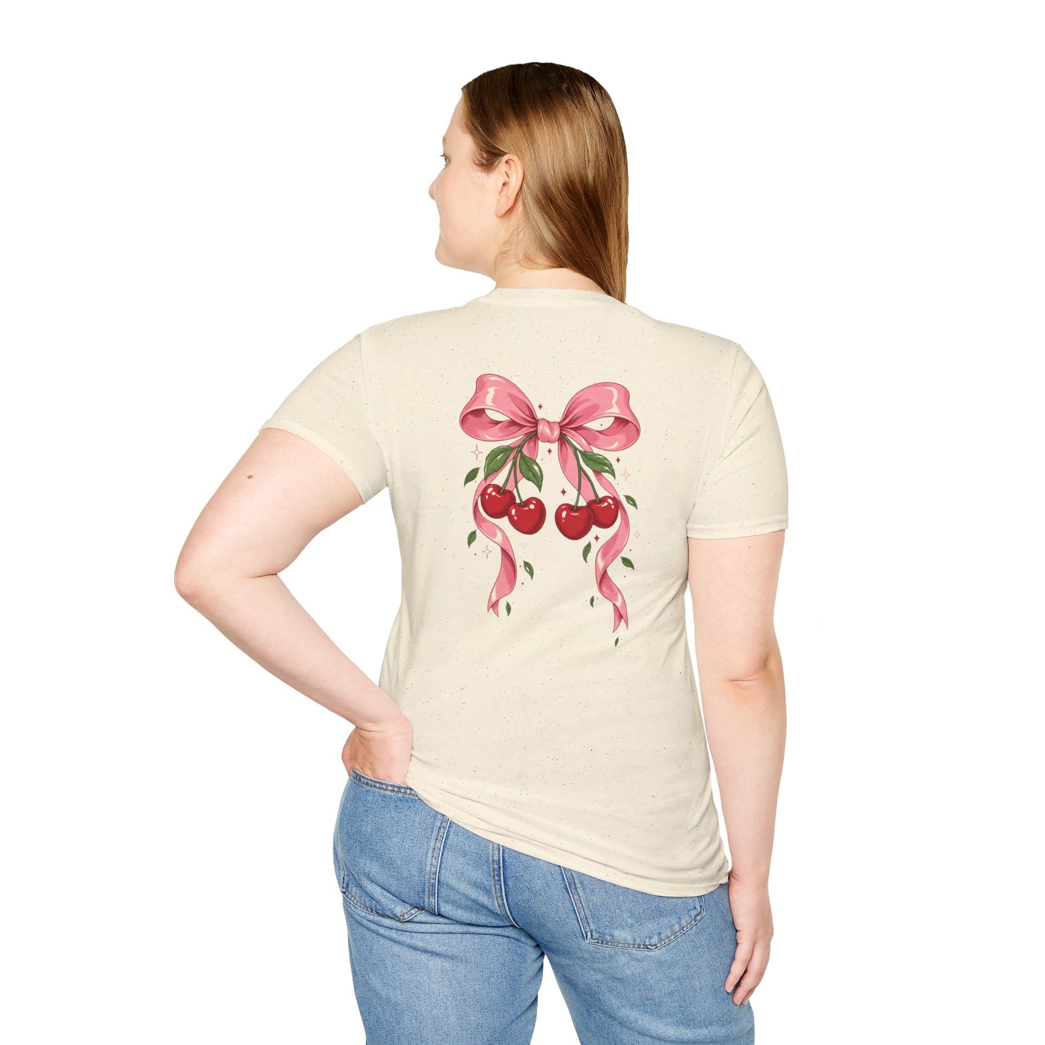 Cherry Pop Unisex Softstyle T-Shirt - Retro Cherry Graphic Tee - Image 23