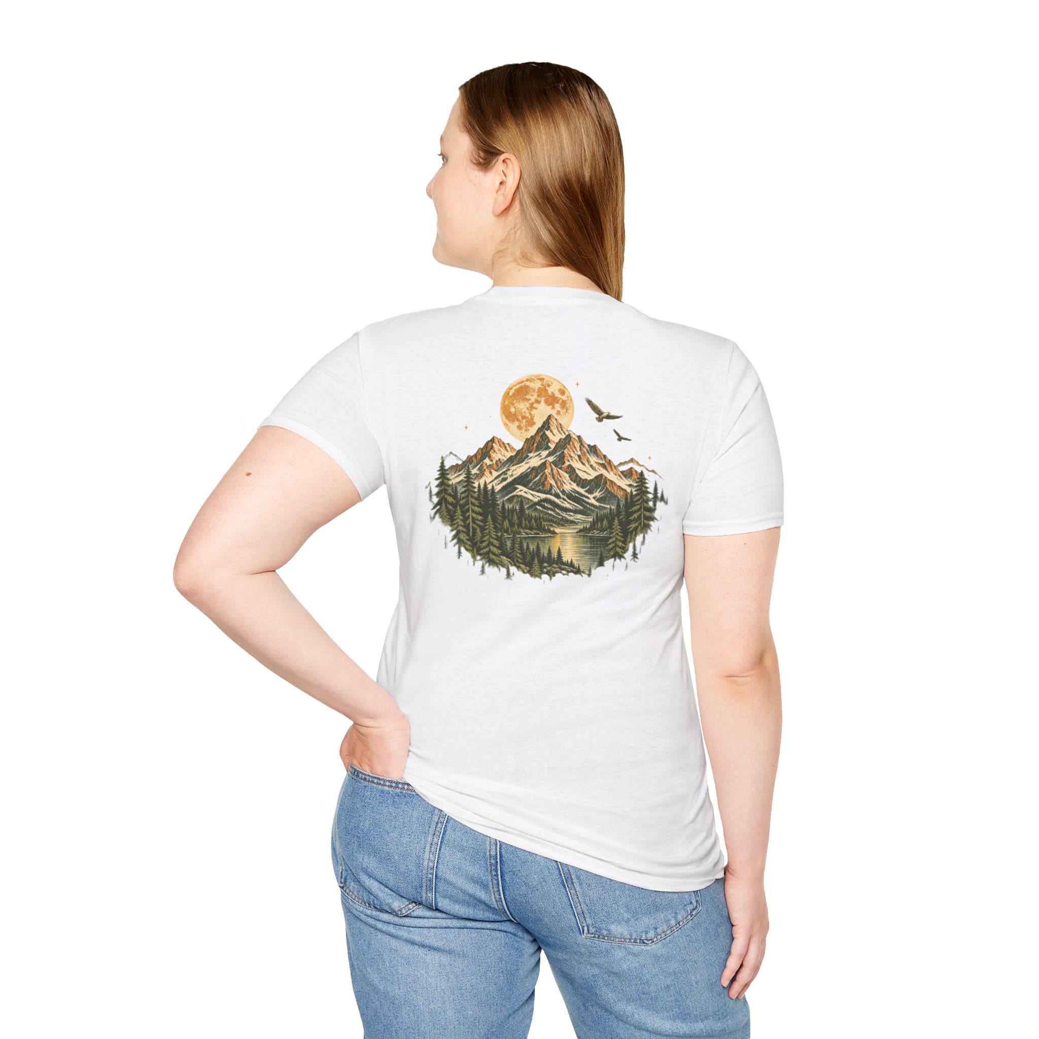 Take Me To The Mountains Unisex Softstyle T-Shirt | Vintage Outdoor Graphic Tee - Image 6