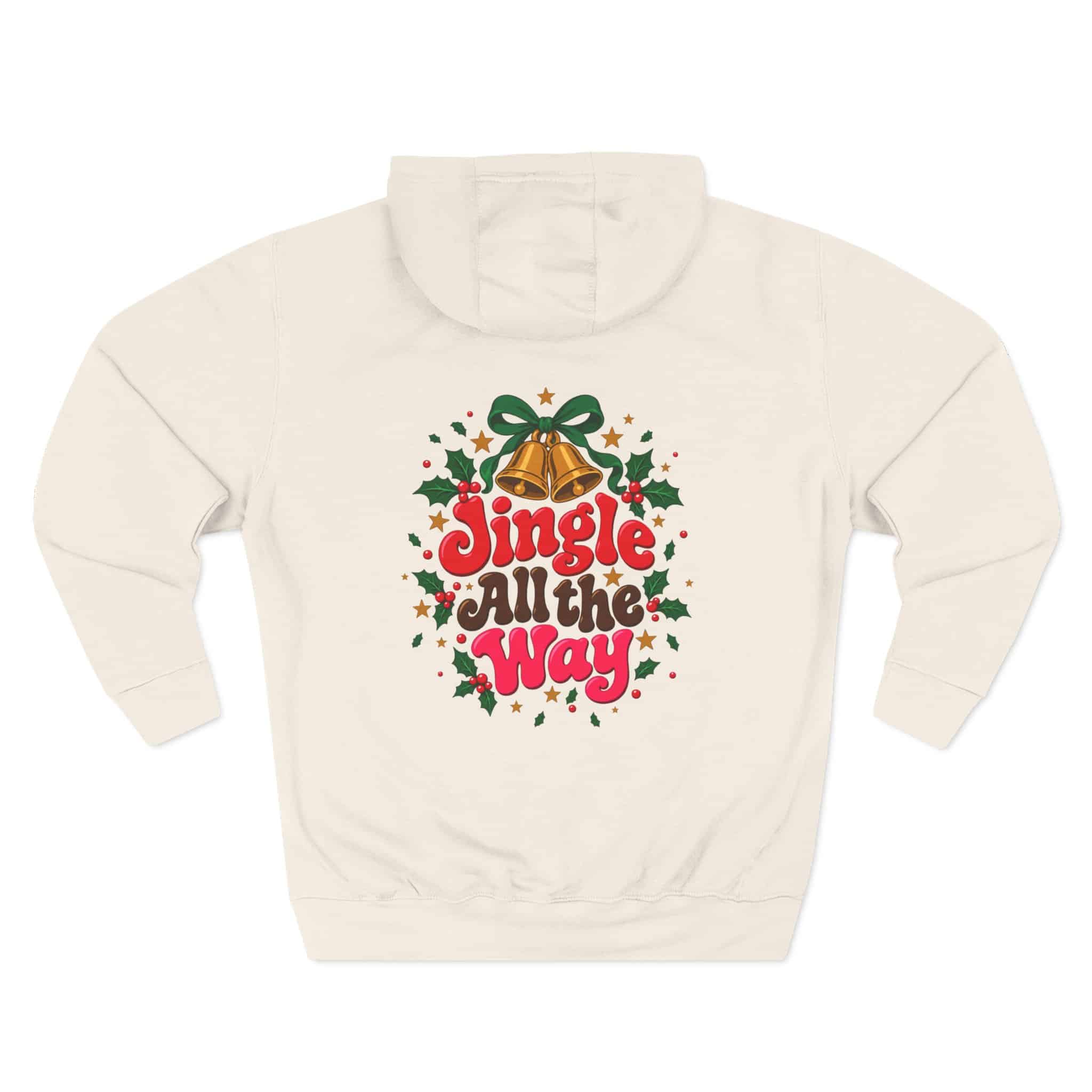 Merry and Bright Christmas Hoodie - Retro Groovy Holiday Ornaments Candy Cane Christmas Hoodie - Image 14