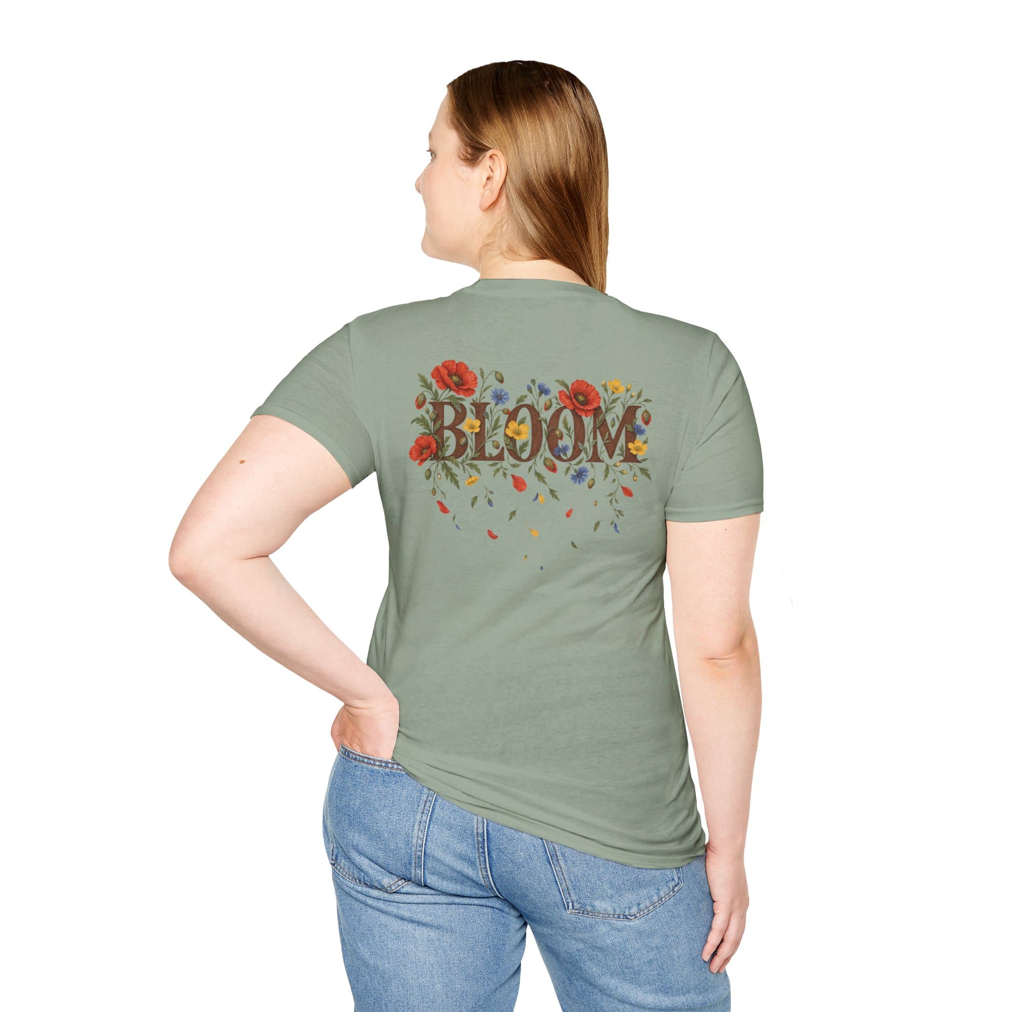 Bloom Where You Are Planted Unisex Softstyle T-Shirt - Wildflower Quote Graphic Tee - Image 34
