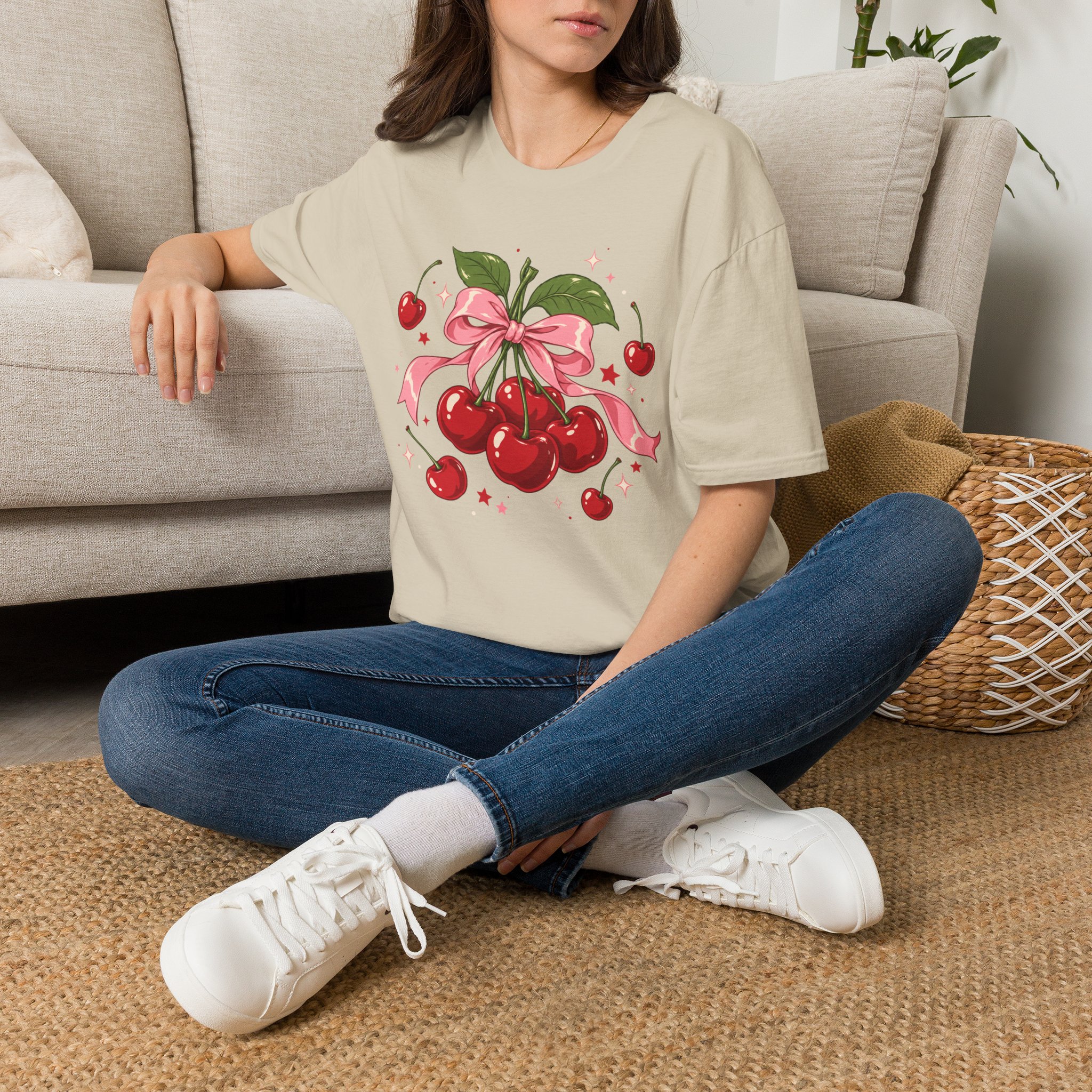 Cherry Pop Unisex Softstyle T-Shirt - Retro Cherry Graphic Tee - Image 9