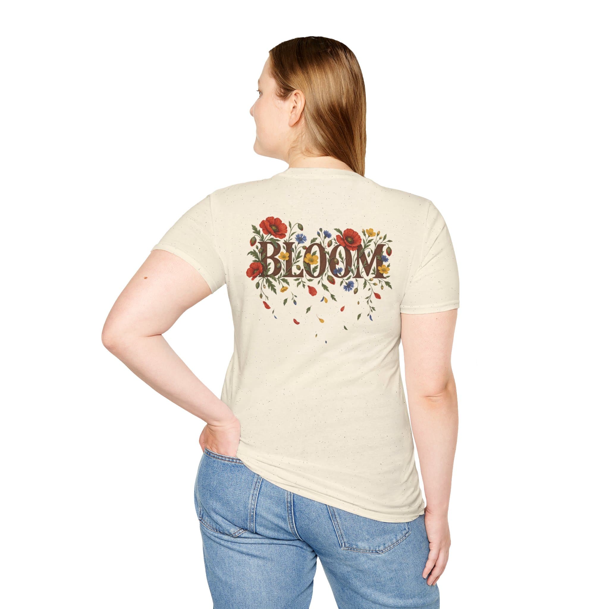 Bloom Where You Are Planted Unisex Softstyle T-Shirt - Wildflower Quote Graphic Tee - Image 20