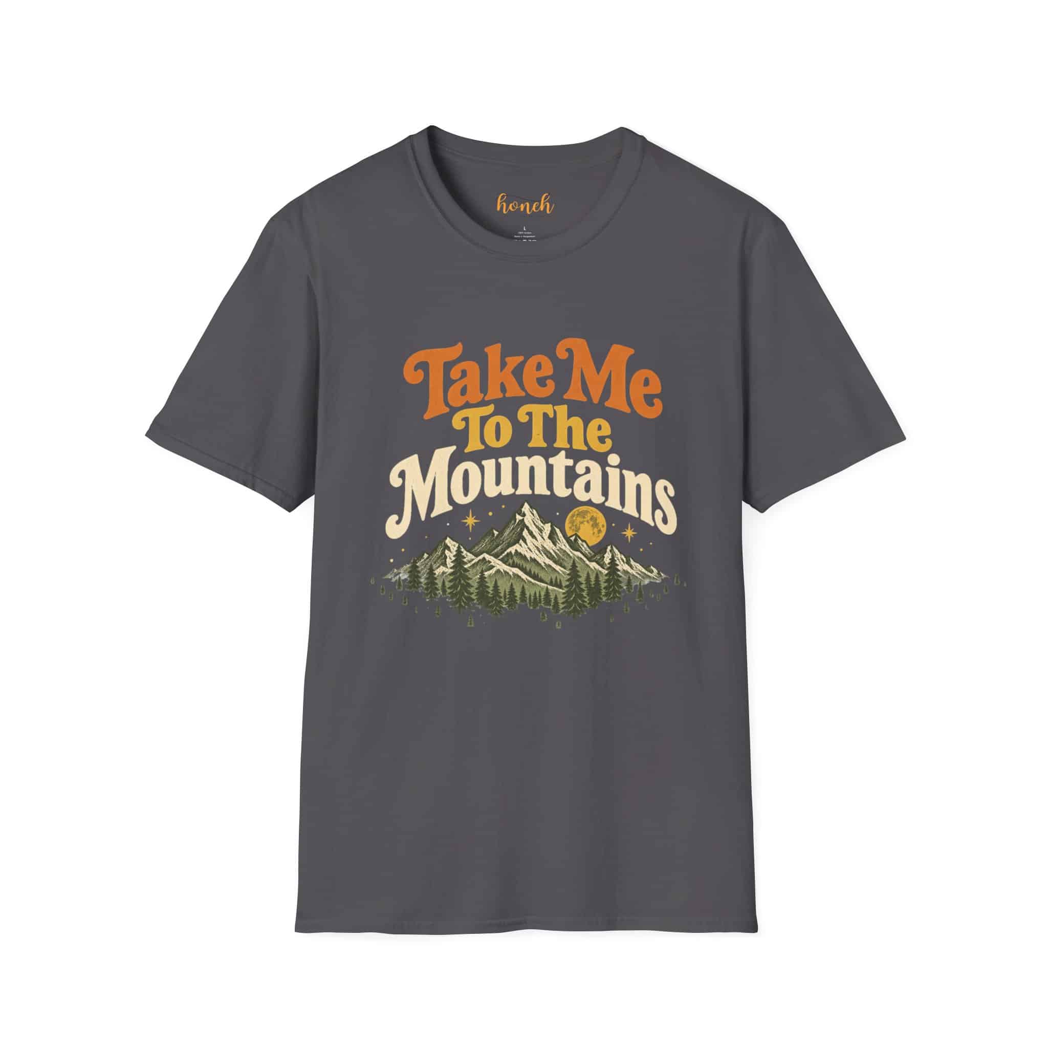 Take Me To The Mountains Unisex Softstyle T-Shirt | Vintage Outdoor Graphic Tee - Image 58
