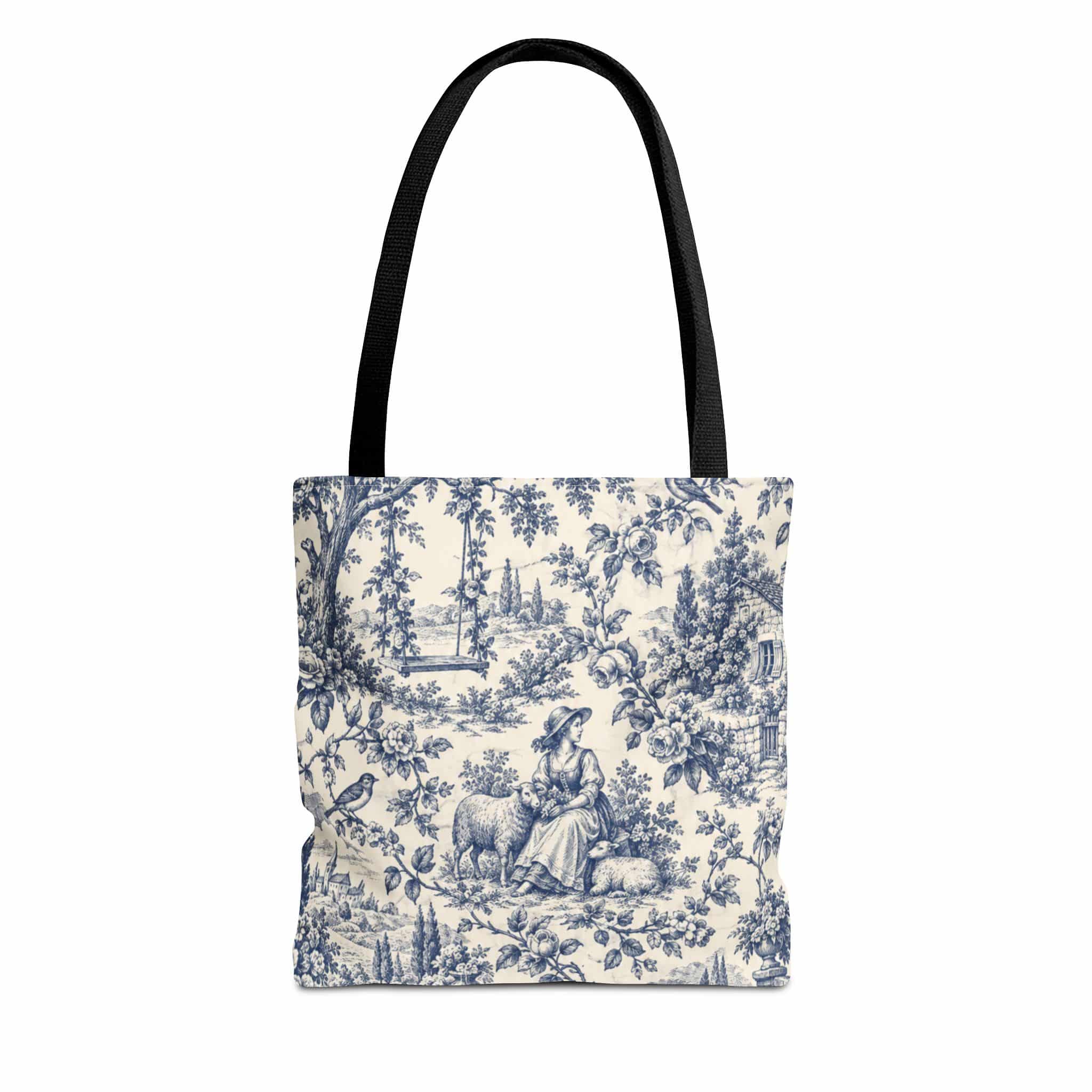 Blue Toile de Jouy - Tote Bag by Honeh