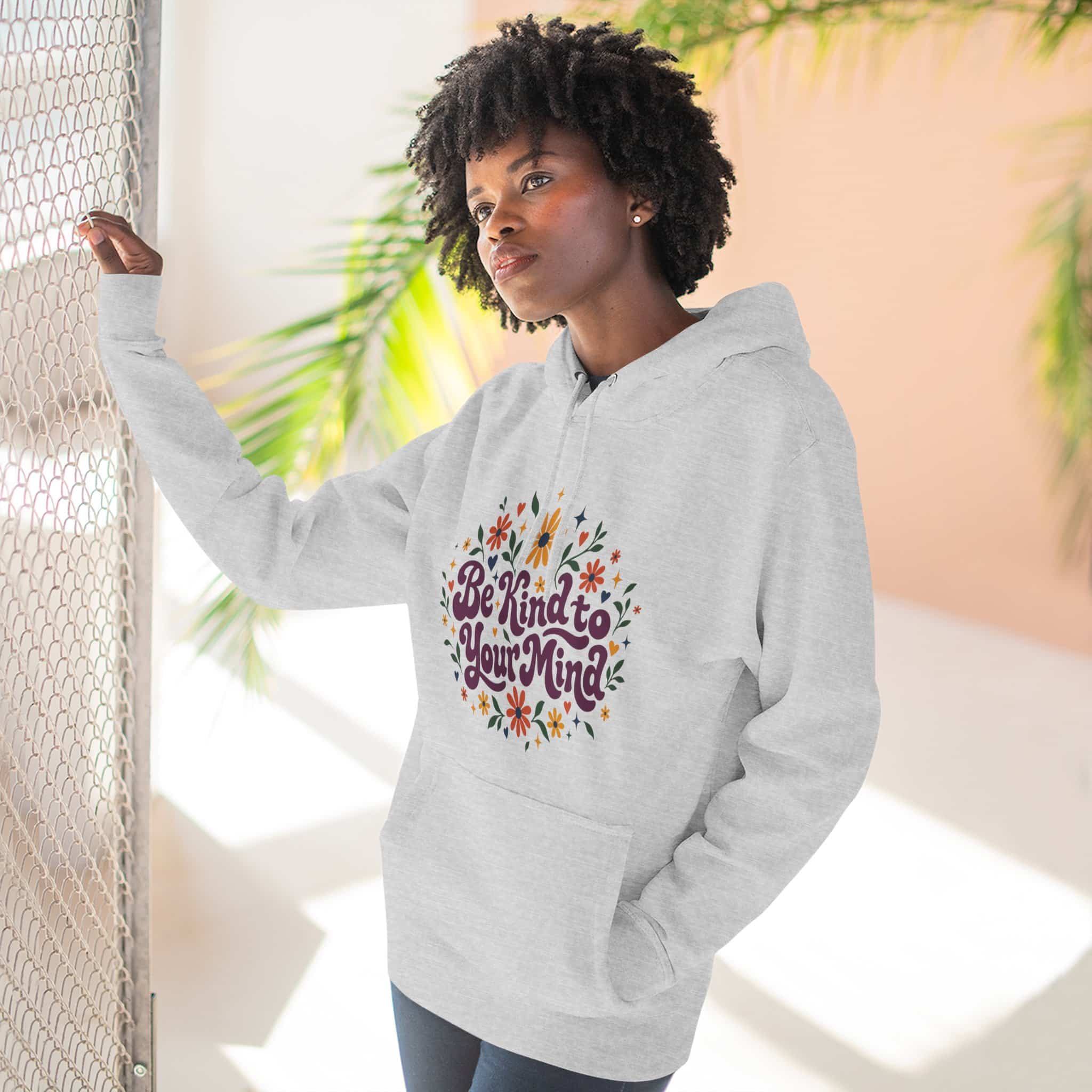 Be Kind to Your Mind Hoodie - Mental Health Awareness Retro Daisy Positivity Hoodie - Image 6