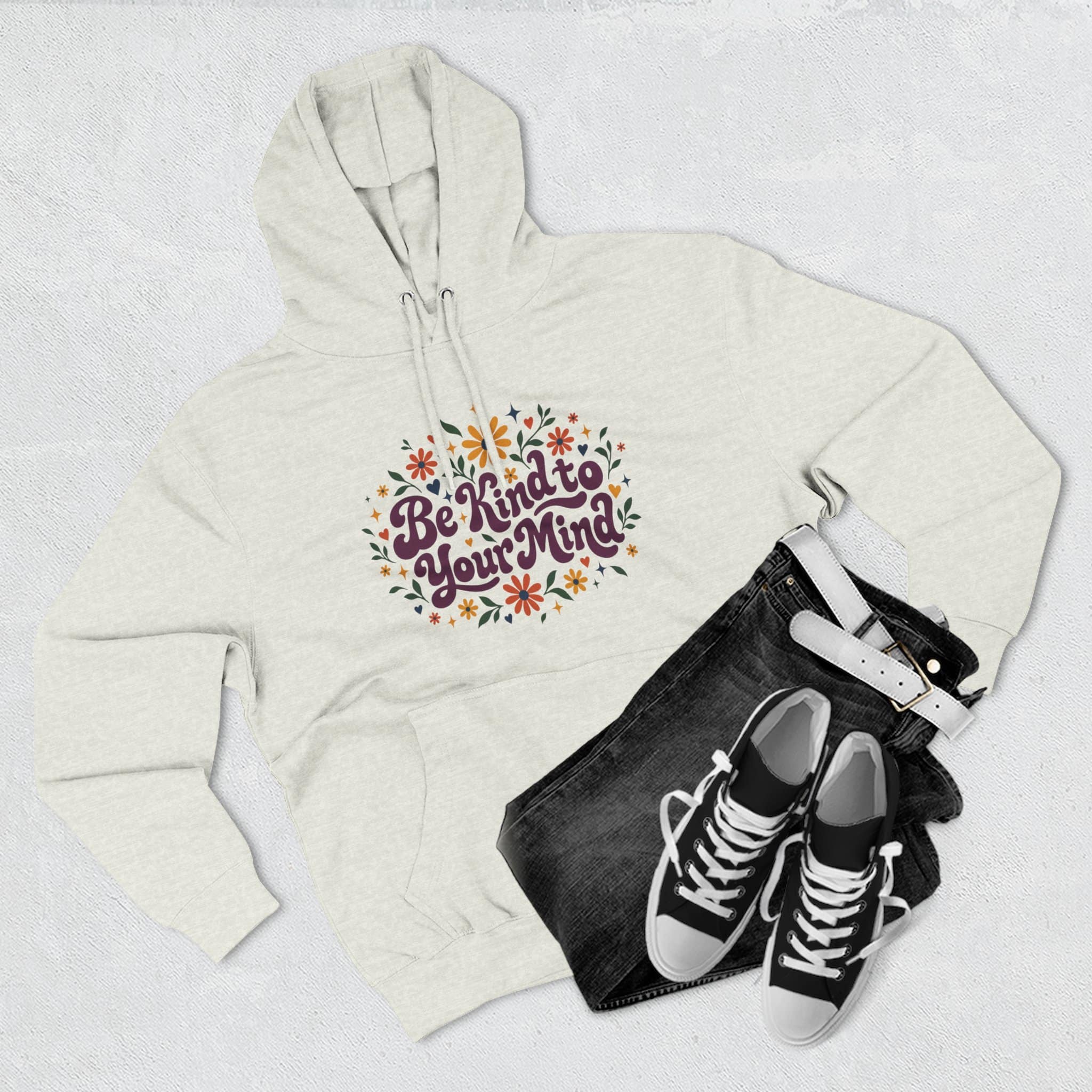 Be Kind to Your Mind Hoodie - Mental Health Awareness Retro Daisy Positivity Hoodie - Image 22