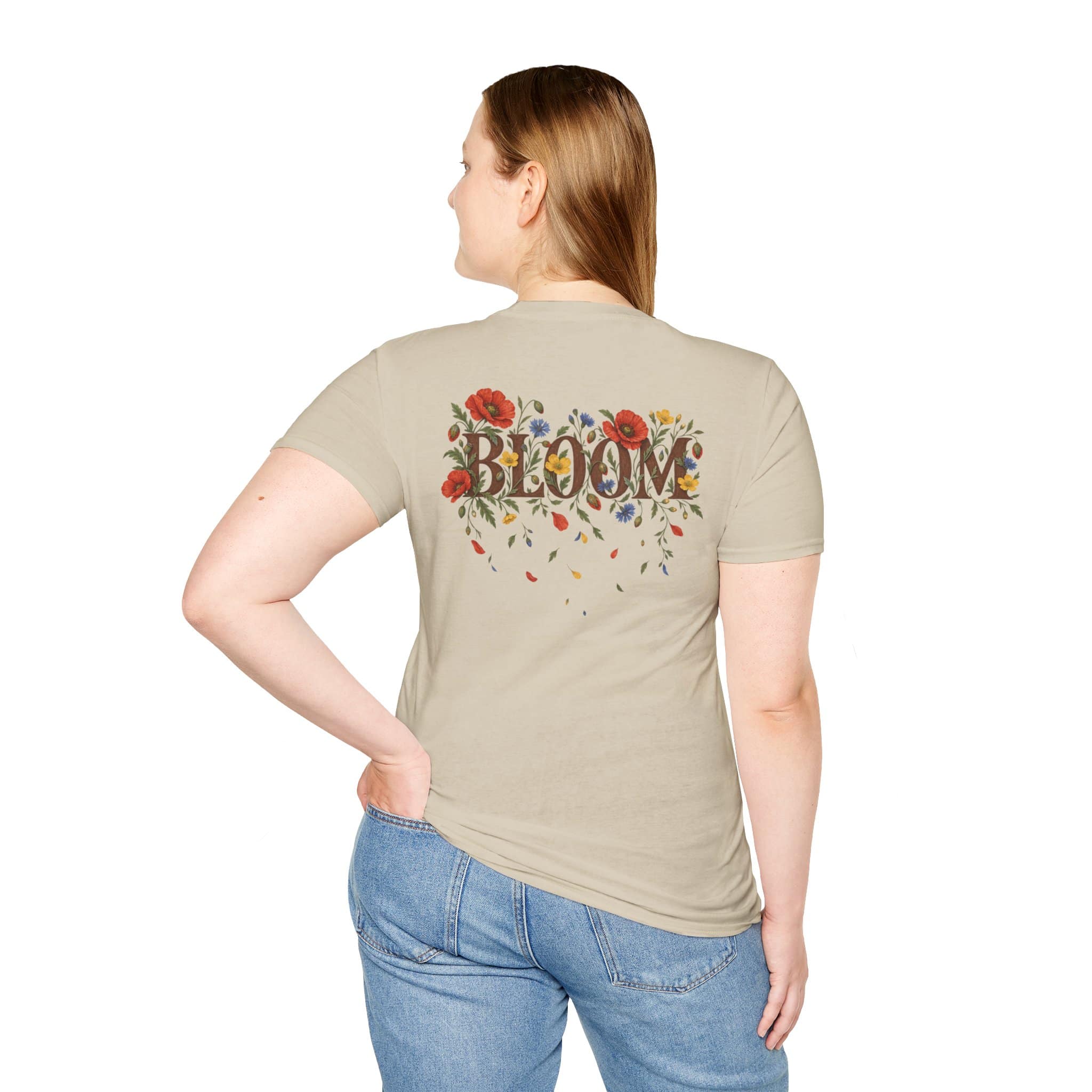 Bloom Where You Are Planted Unisex Softstyle T-Shirt - Wildflower Quote Graphic Tee - Image 13