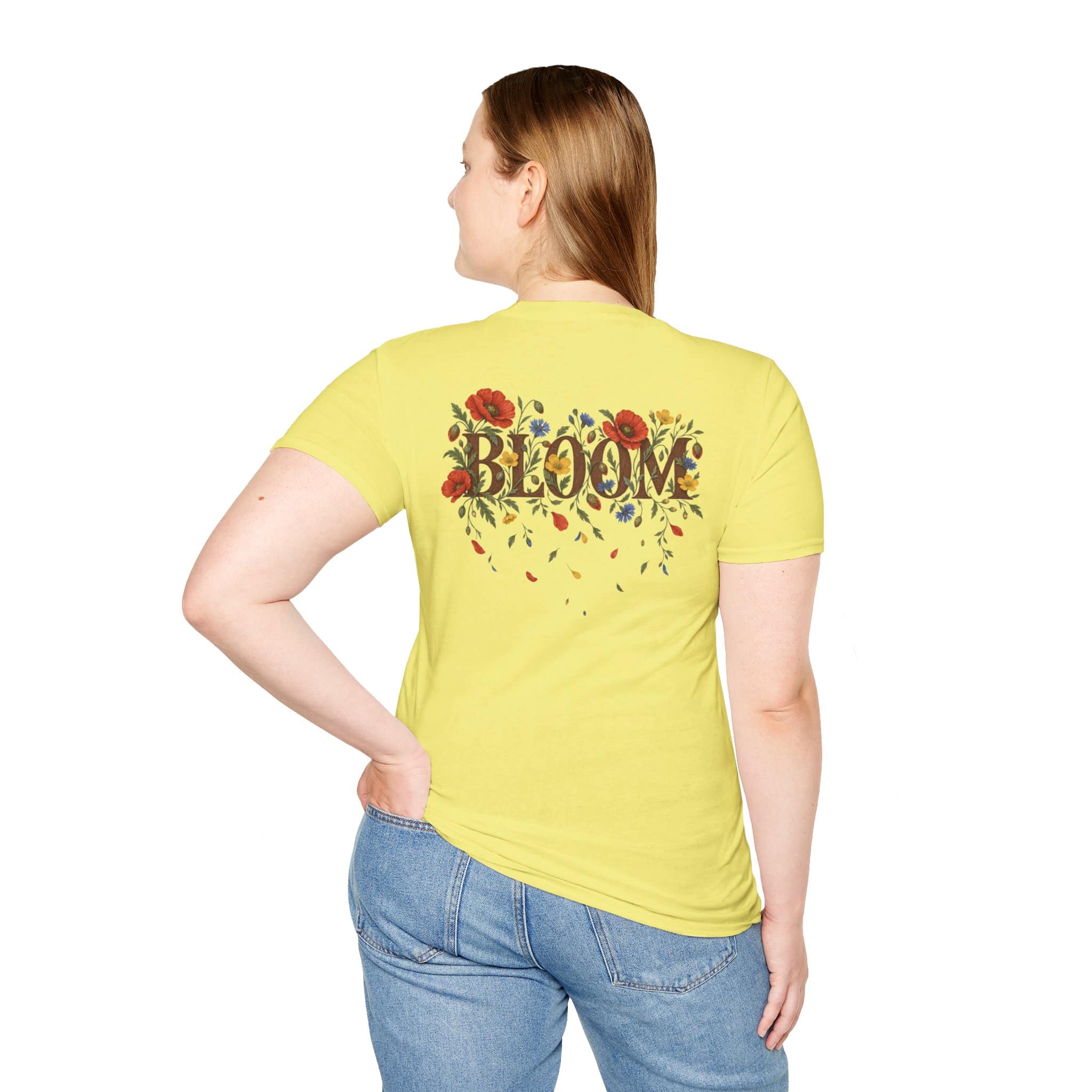 Bloom Where You Are Planted Unisex Softstyle T-Shirt - Wildflower Quote Graphic Tee - Image 27