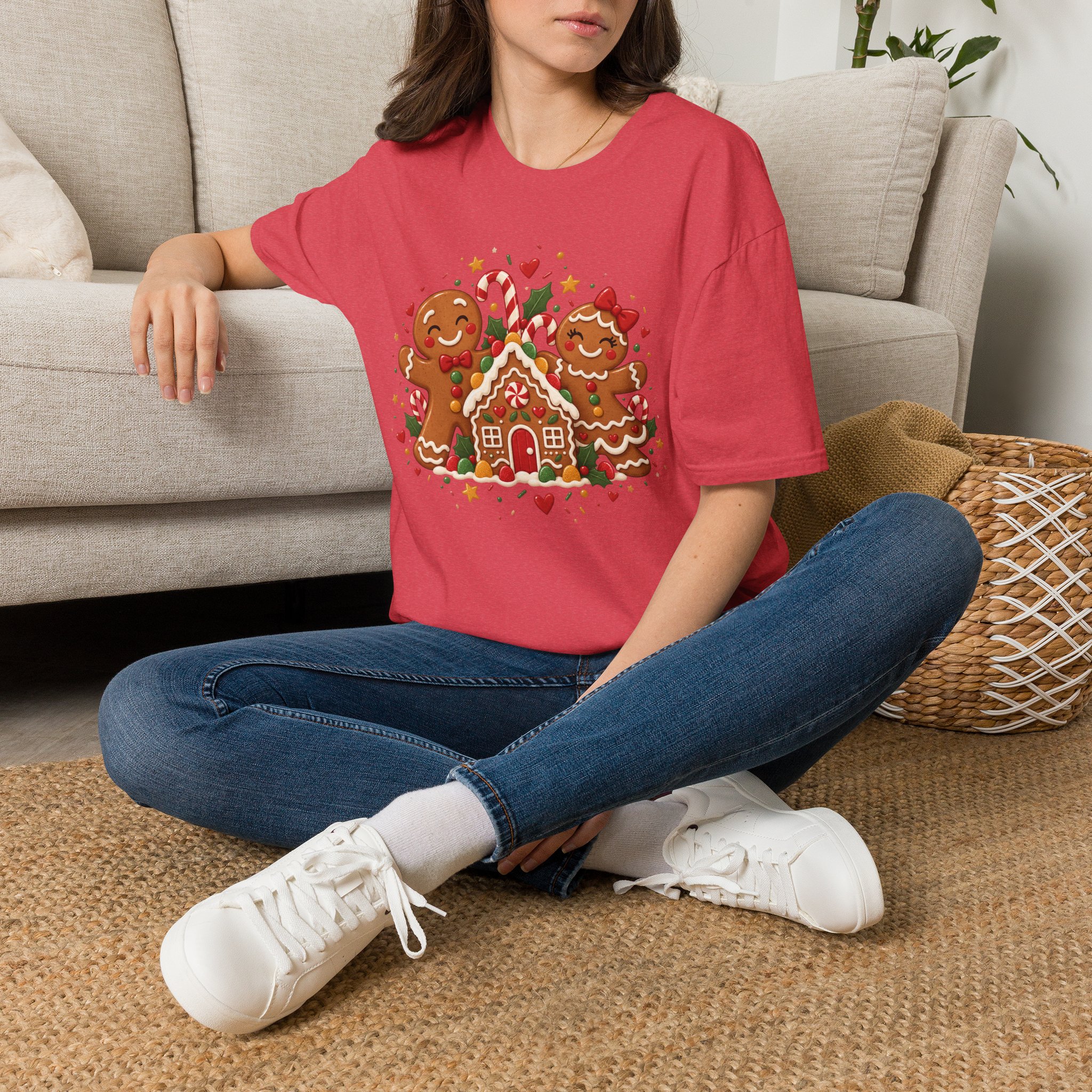 Gingerbread Gang Unisex Softstyle T-Shirt - Cute Gingerbread Christmas Graphic Tee - Image 29