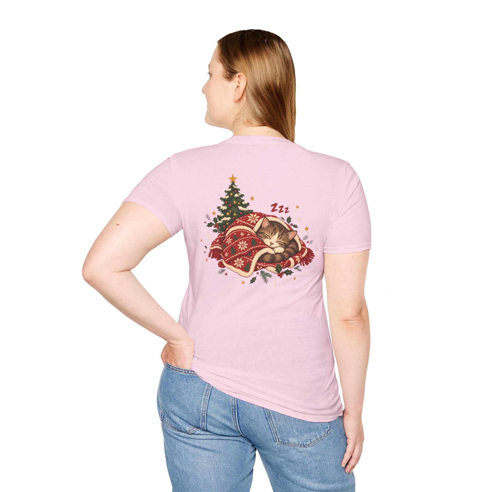 Most Likely To Nap Through Christmas Unisex Softstyle T-Shirt | Funny Holiday Graphic Tee - Image 55