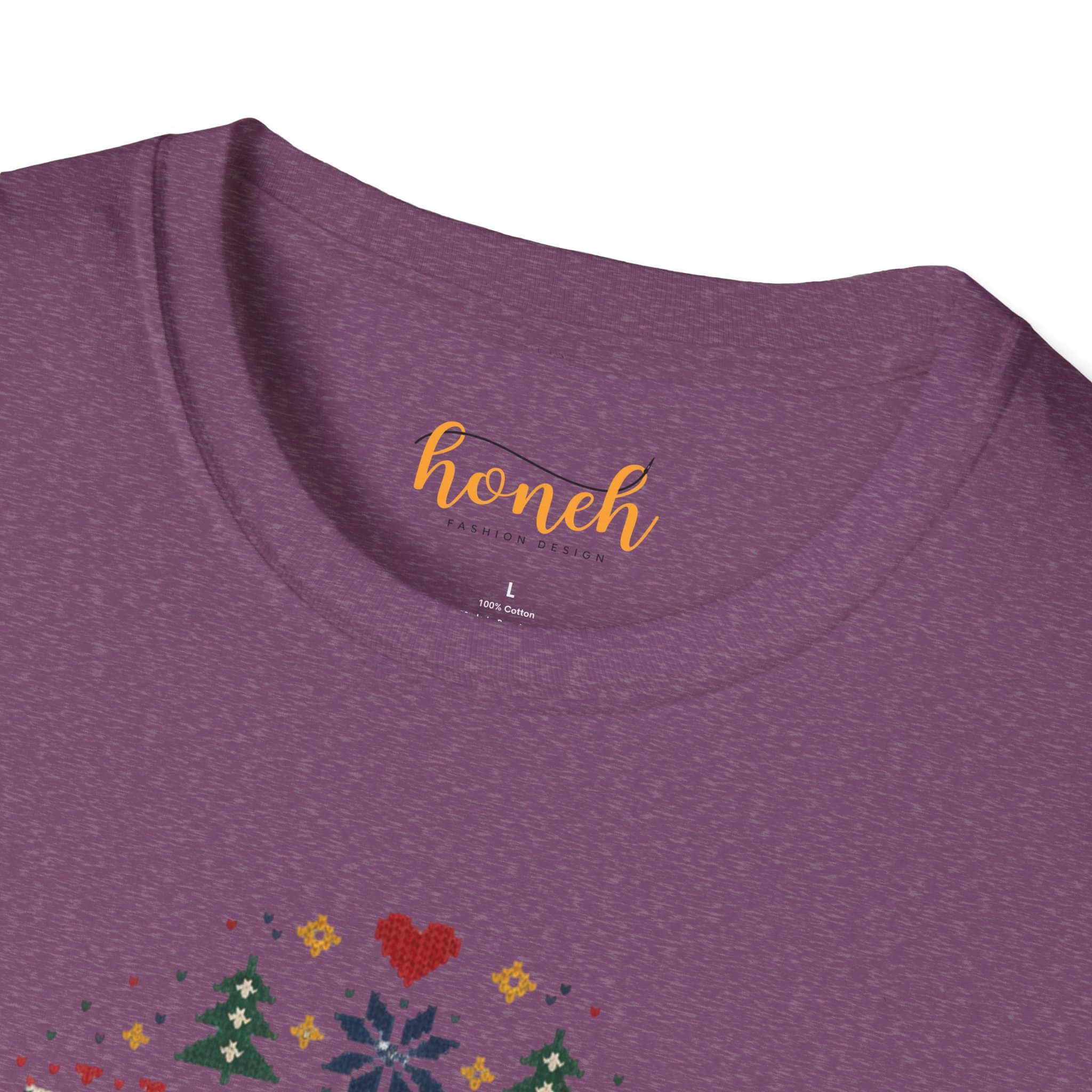 Fair Isle Reindeer Unisex Softstyle T-Shirt - Knit-Look Christmas Graphic Tee - Image 32