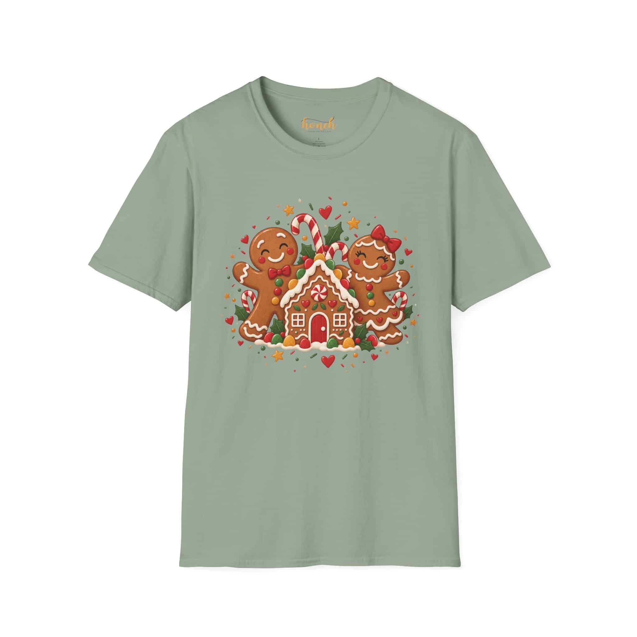 Gingerbread Gang Unisex Softstyle T-Shirt - Cute Gingerbread Christmas Graphic Tee - Image 16