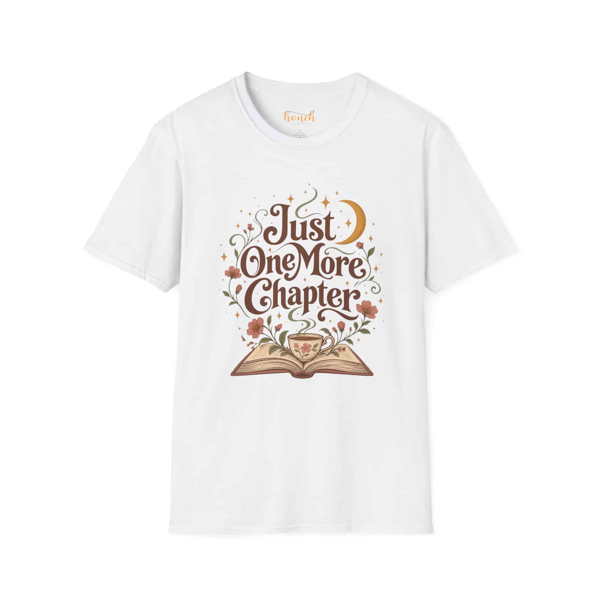 Just One More Chapter Unisex Softstyle T-Shirt - Book Lover Graphic Tee - Image 2