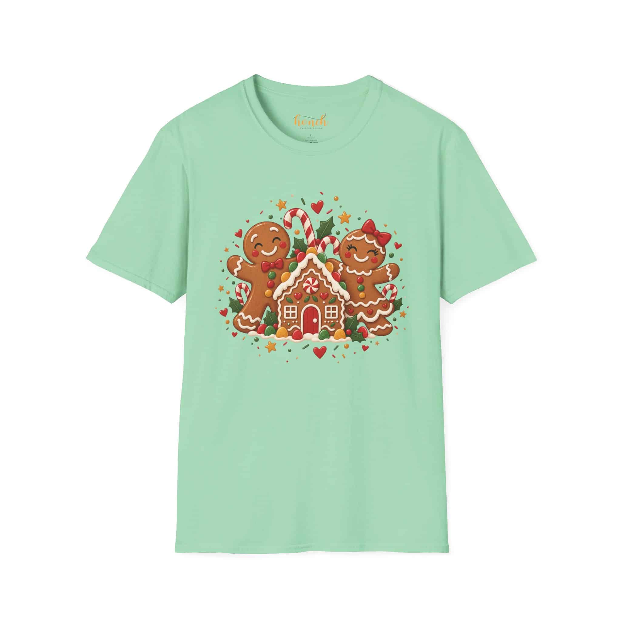 Gingerbread Gang Unisex Softstyle T-Shirt - Cute Gingerbread Christmas Graphic Tee - Image 23
