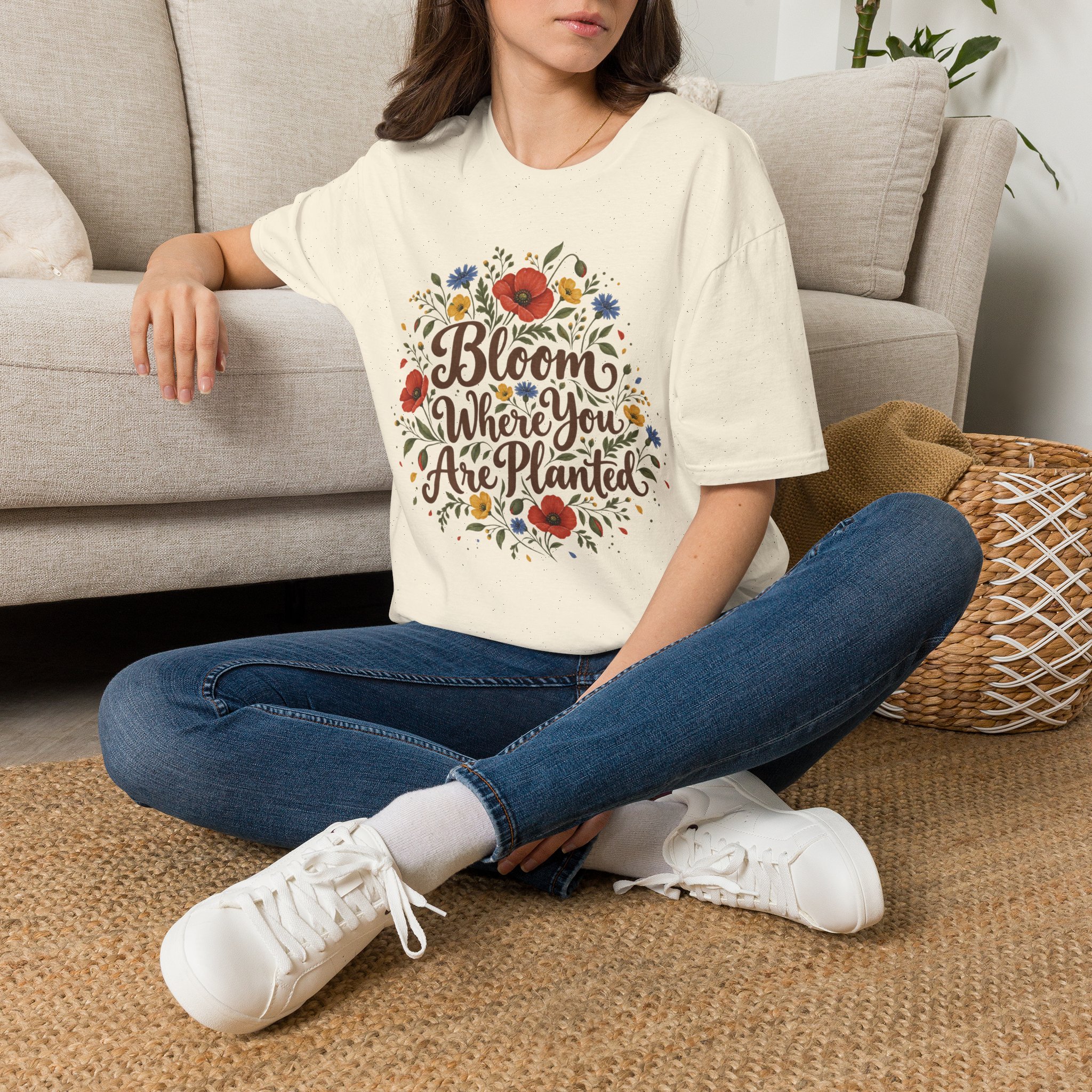Bloom Where You Are Planted Unisex Softstyle T-Shirt - Wildflower Quote Graphic Tee - Image 15