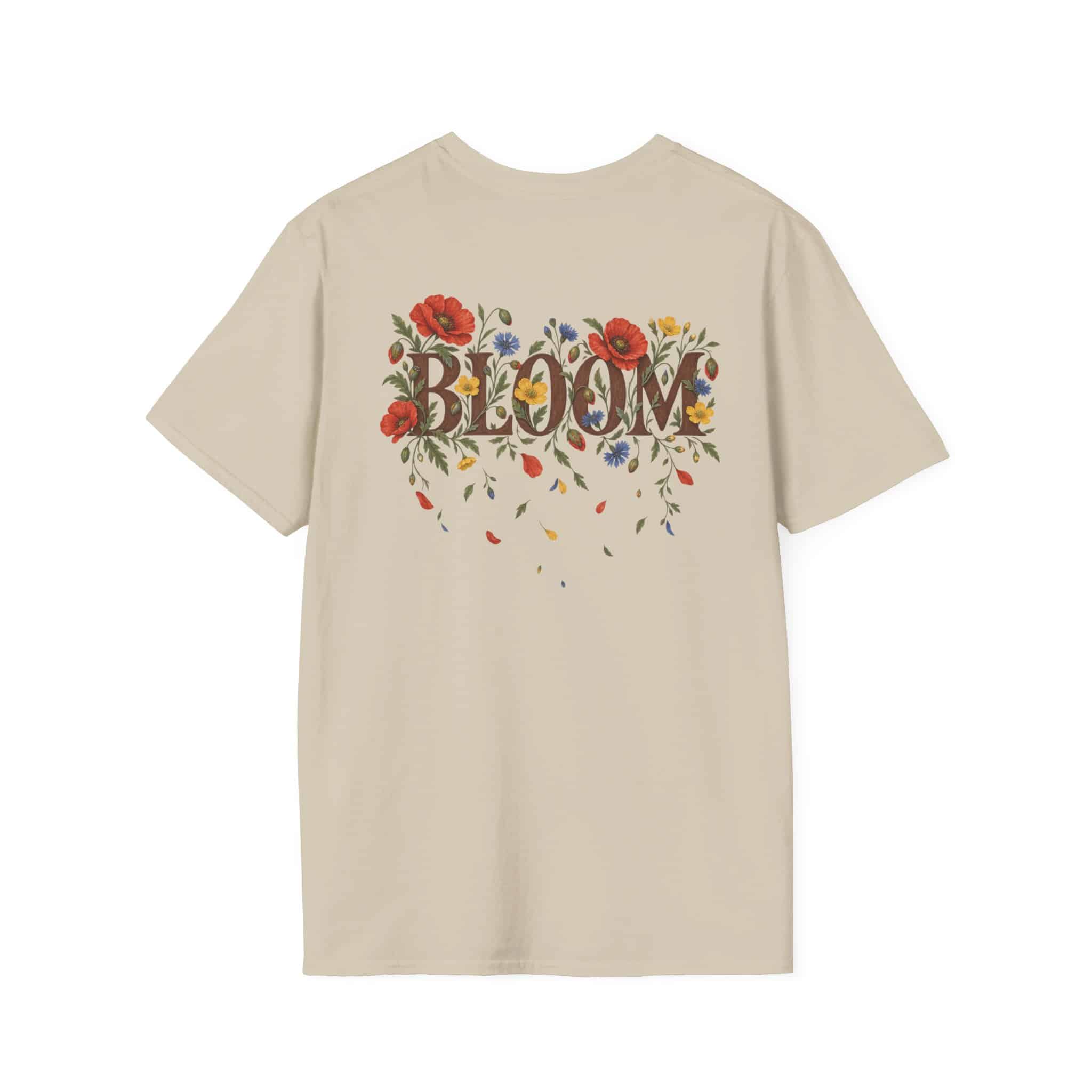 Bloom Where You Are Planted Unisex Softstyle T-Shirt - Wildflower Quote Graphic Tee - Image 10