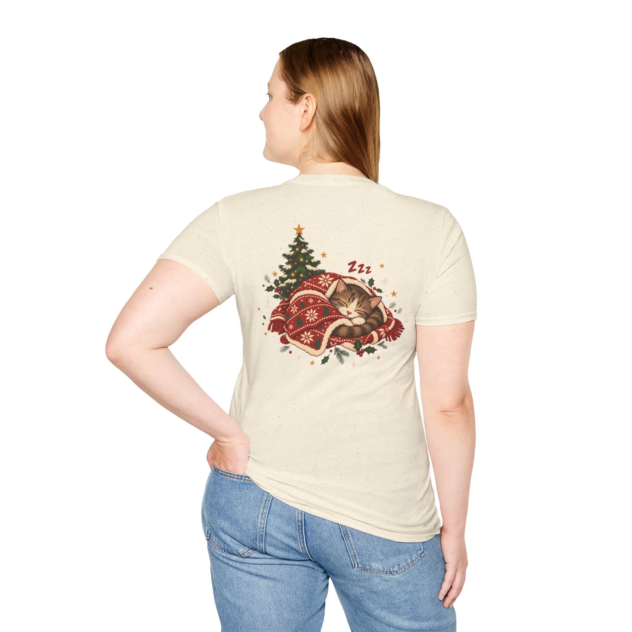 Most Likely To Nap Through Christmas Unisex Softstyle T-Shirt | Funny Holiday Graphic Tee - Image 20