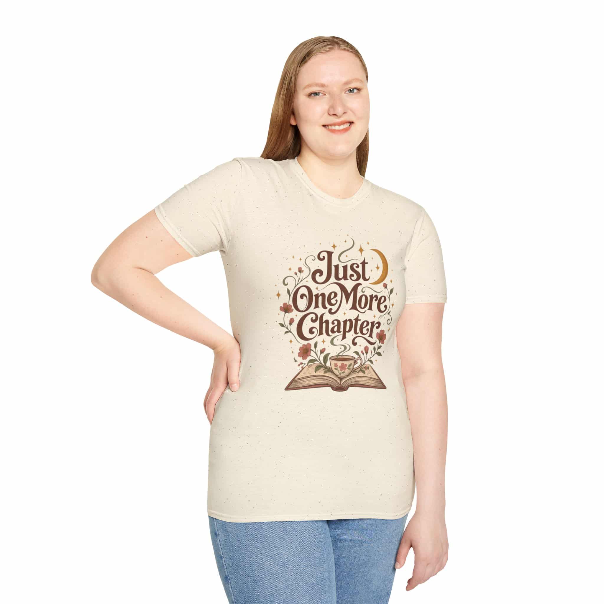 Just One More Chapter Unisex Softstyle T-Shirt - Book Lover Graphic Tee - Image 19