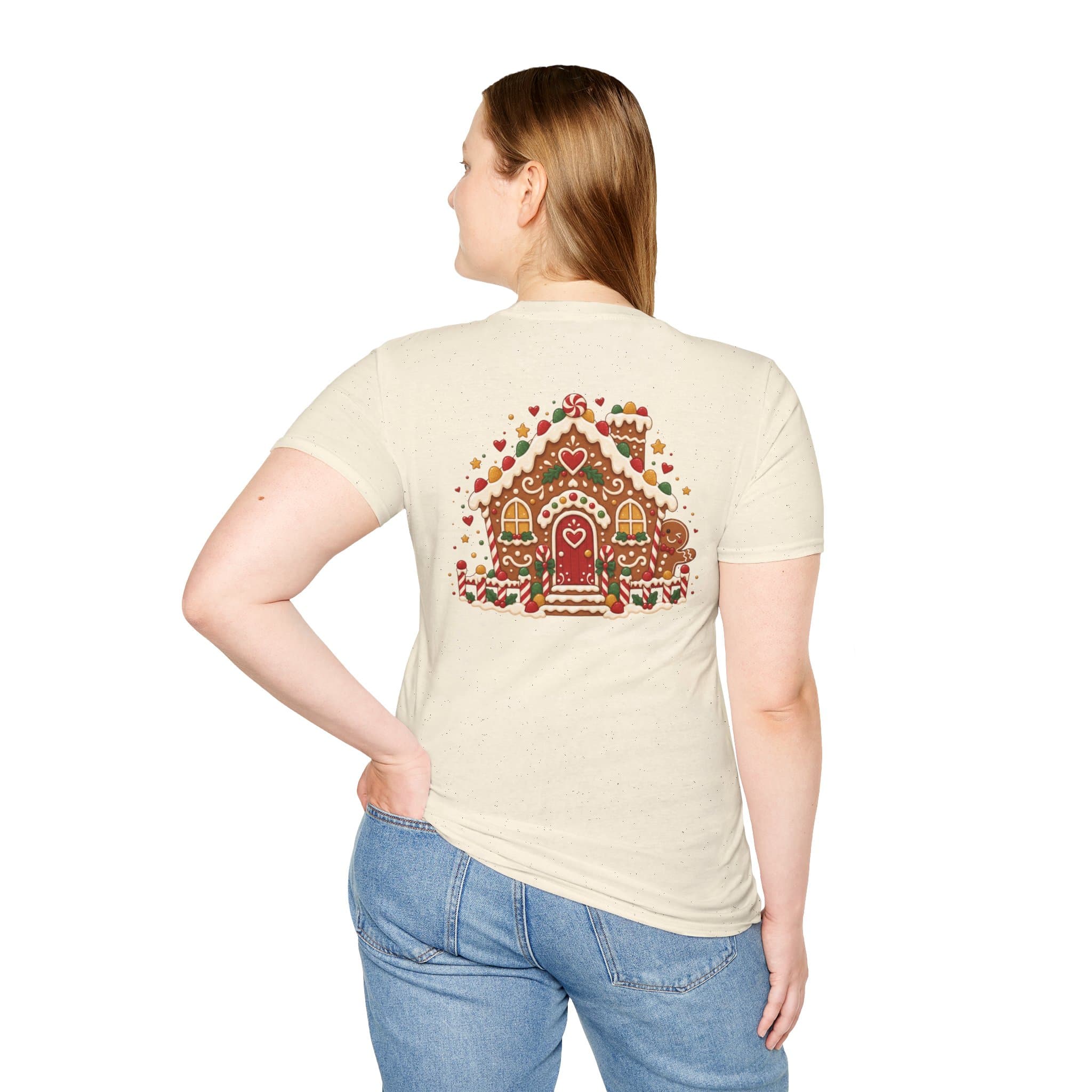 Gingerbread Gang Unisex Softstyle T-Shirt - Cute Gingerbread Christmas Graphic Tee - Image 13