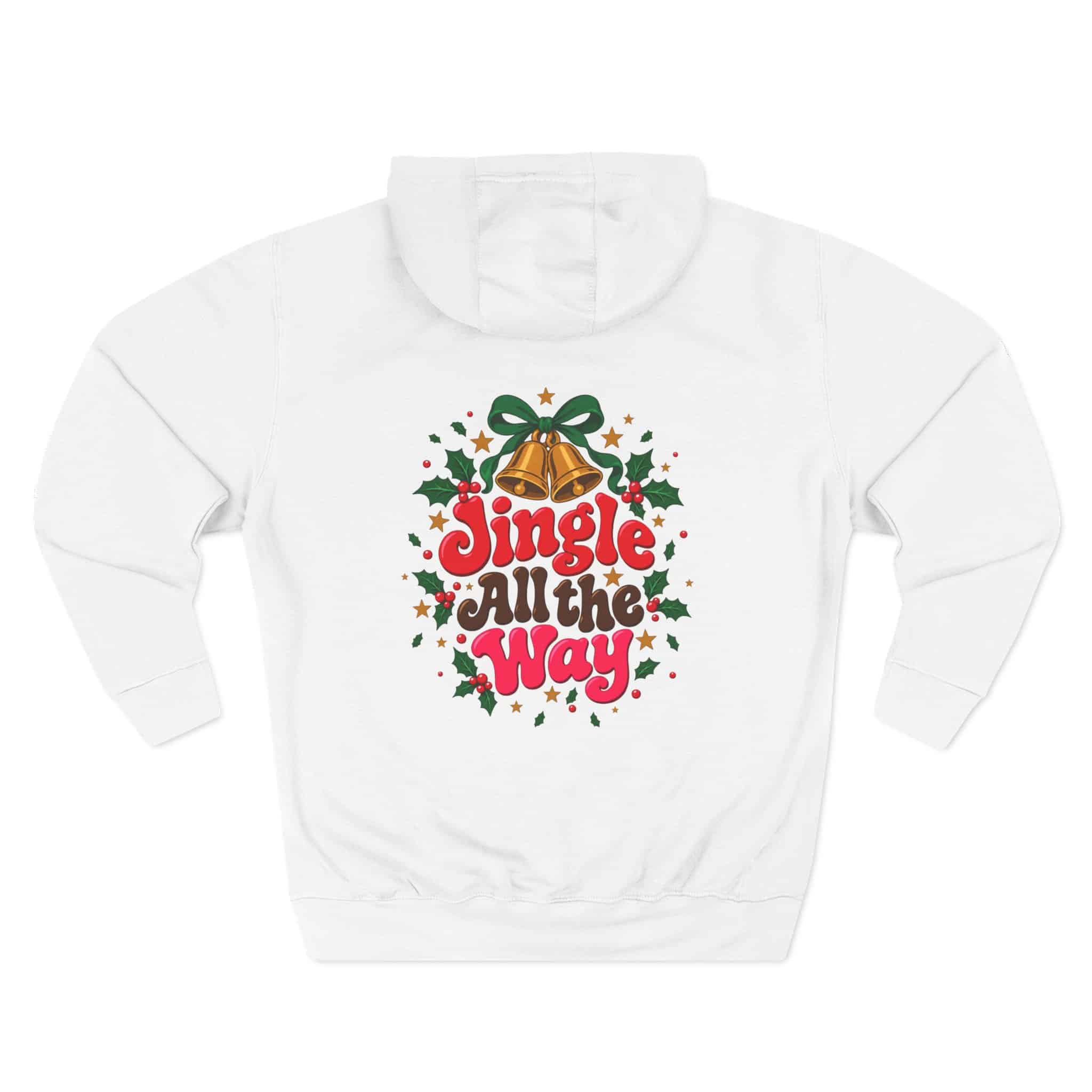 Merry and Bright Christmas Hoodie - Retro Groovy Holiday Ornaments Candy Cane Christmas Hoodie - Image 4