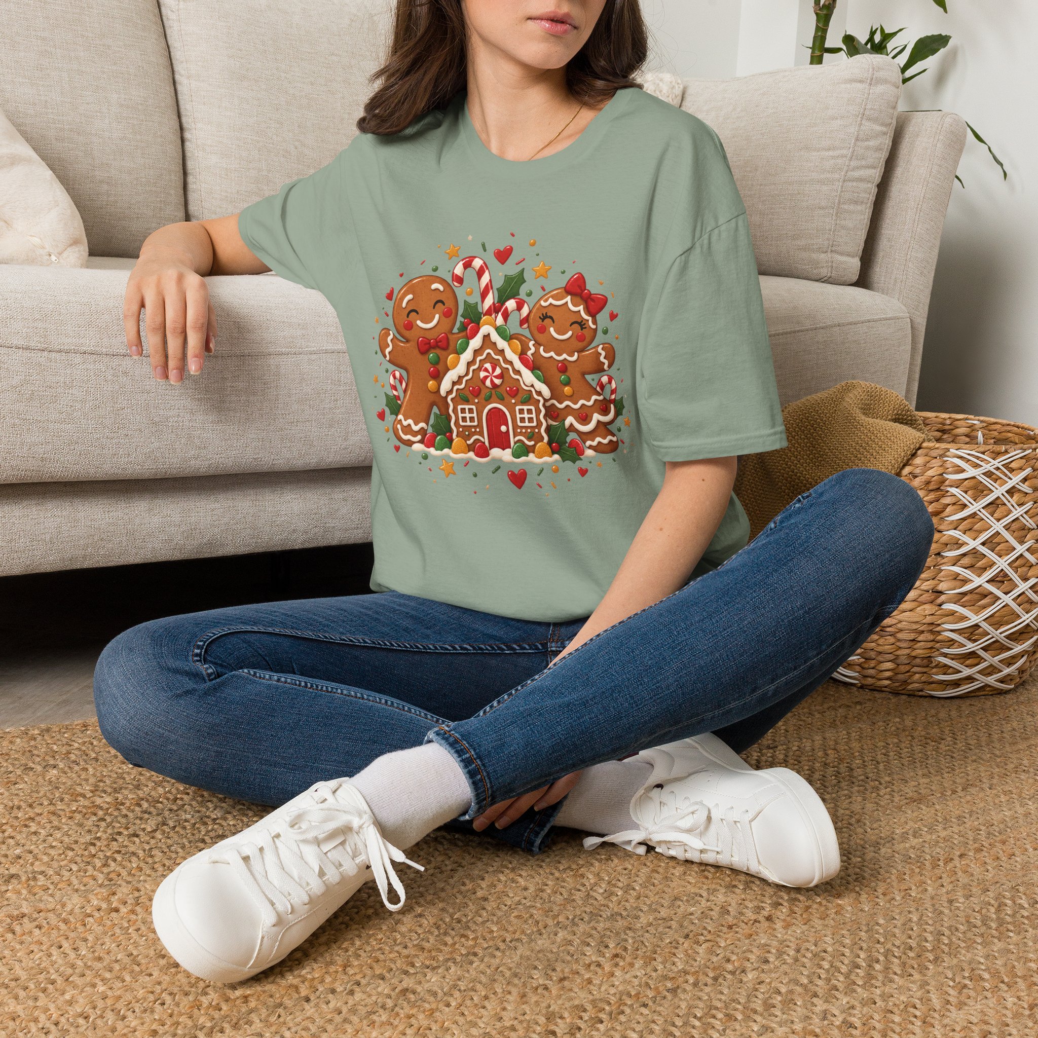 Gingerbread Gang Unisex Softstyle T-Shirt - Cute Gingerbread Christmas Graphic Tee - Image 15