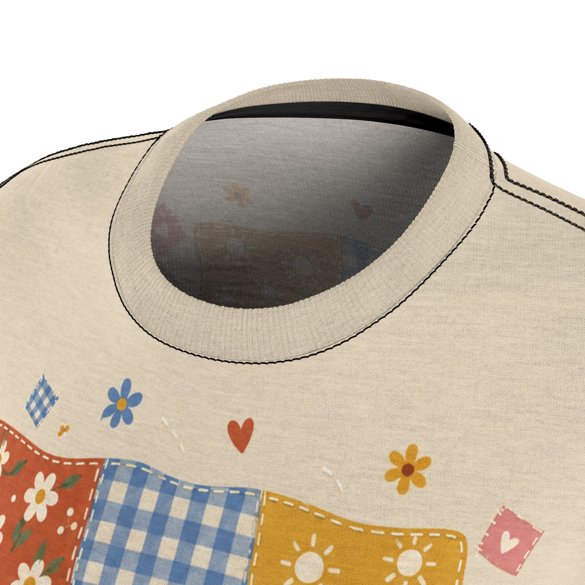 Boho Patchwork Quilt Tee - Vintage Quilt Print Women's T-Shirt - Image 12