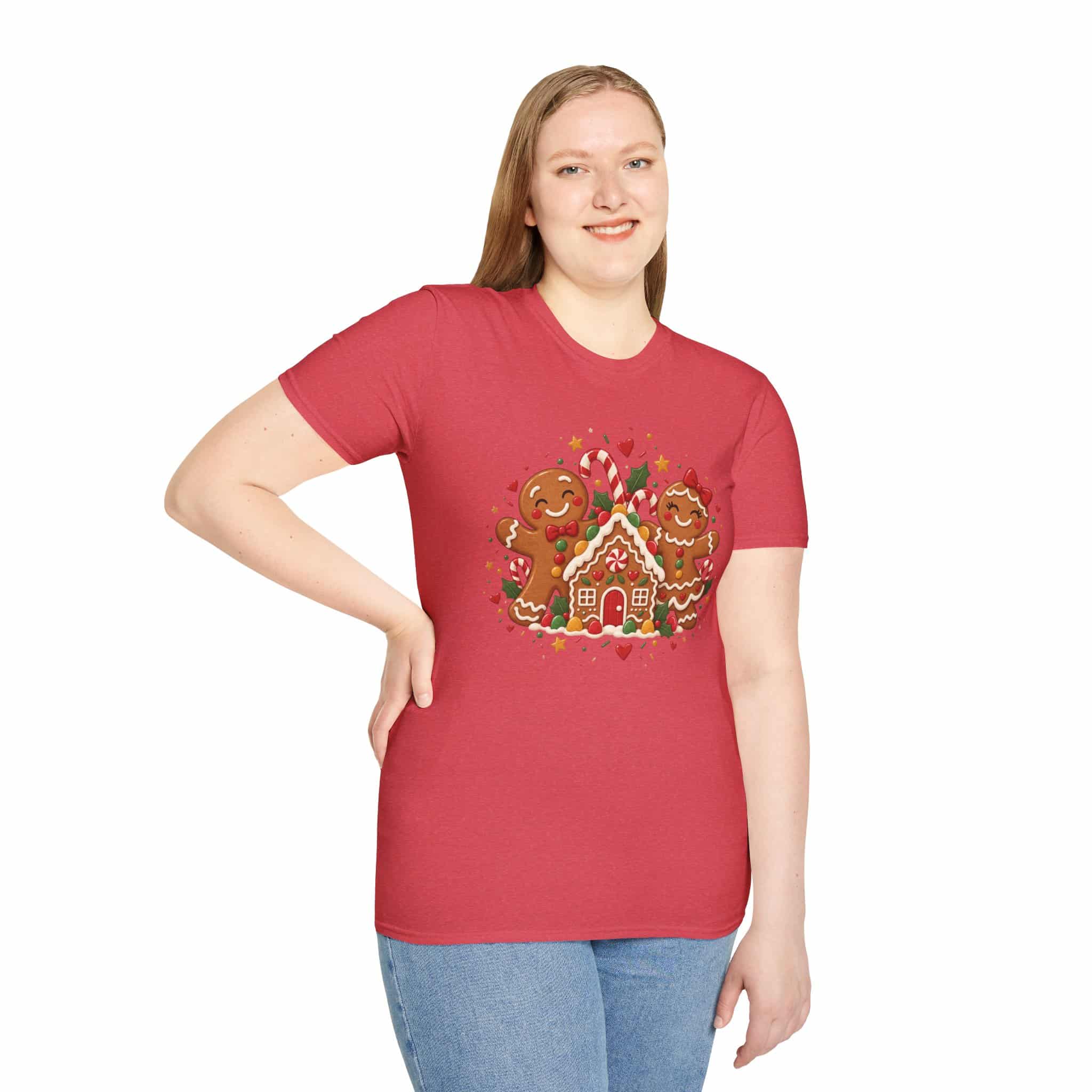 Gingerbread Gang Unisex Softstyle T-Shirt - Cute Gingerbread Christmas Graphic Tee - Image 33
