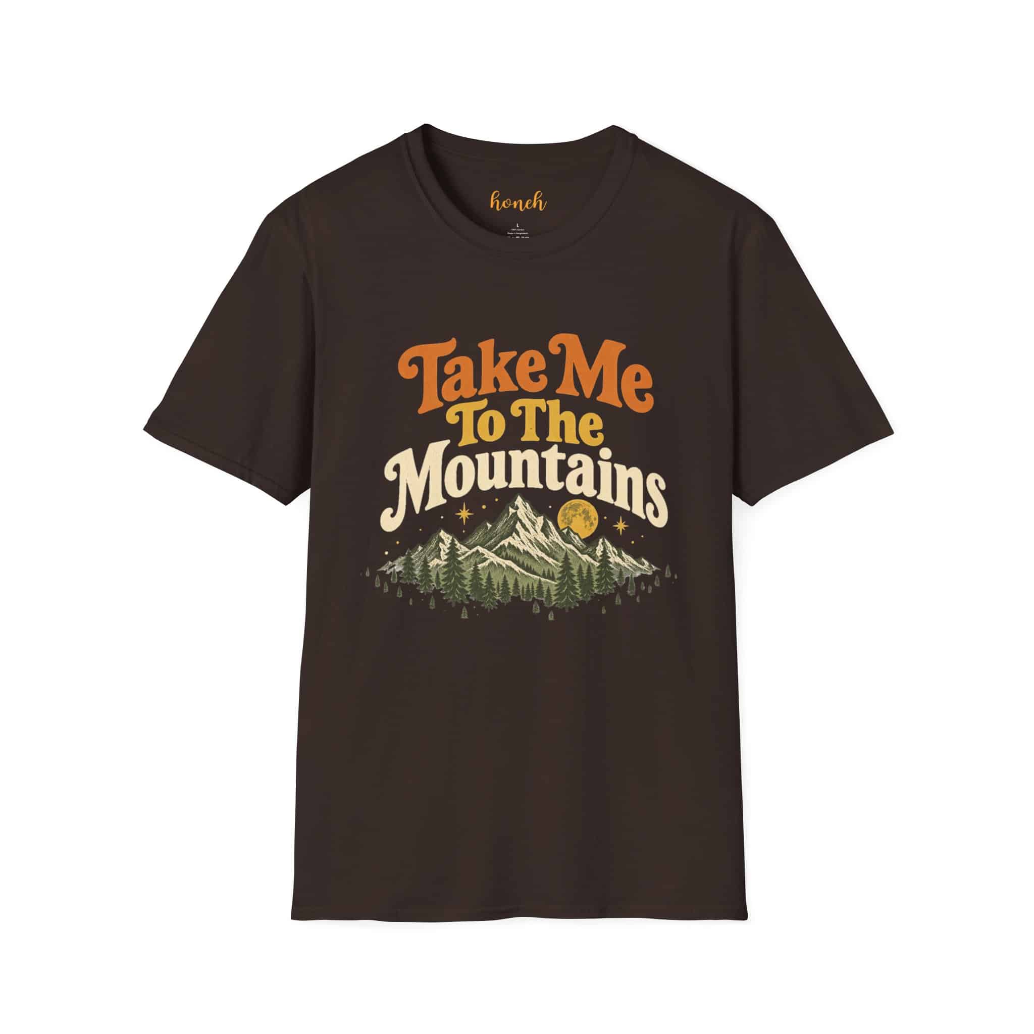 Take Me To The Mountains Unisex Softstyle T-Shirt | Vintage Outdoor Graphic Tee - Image 16