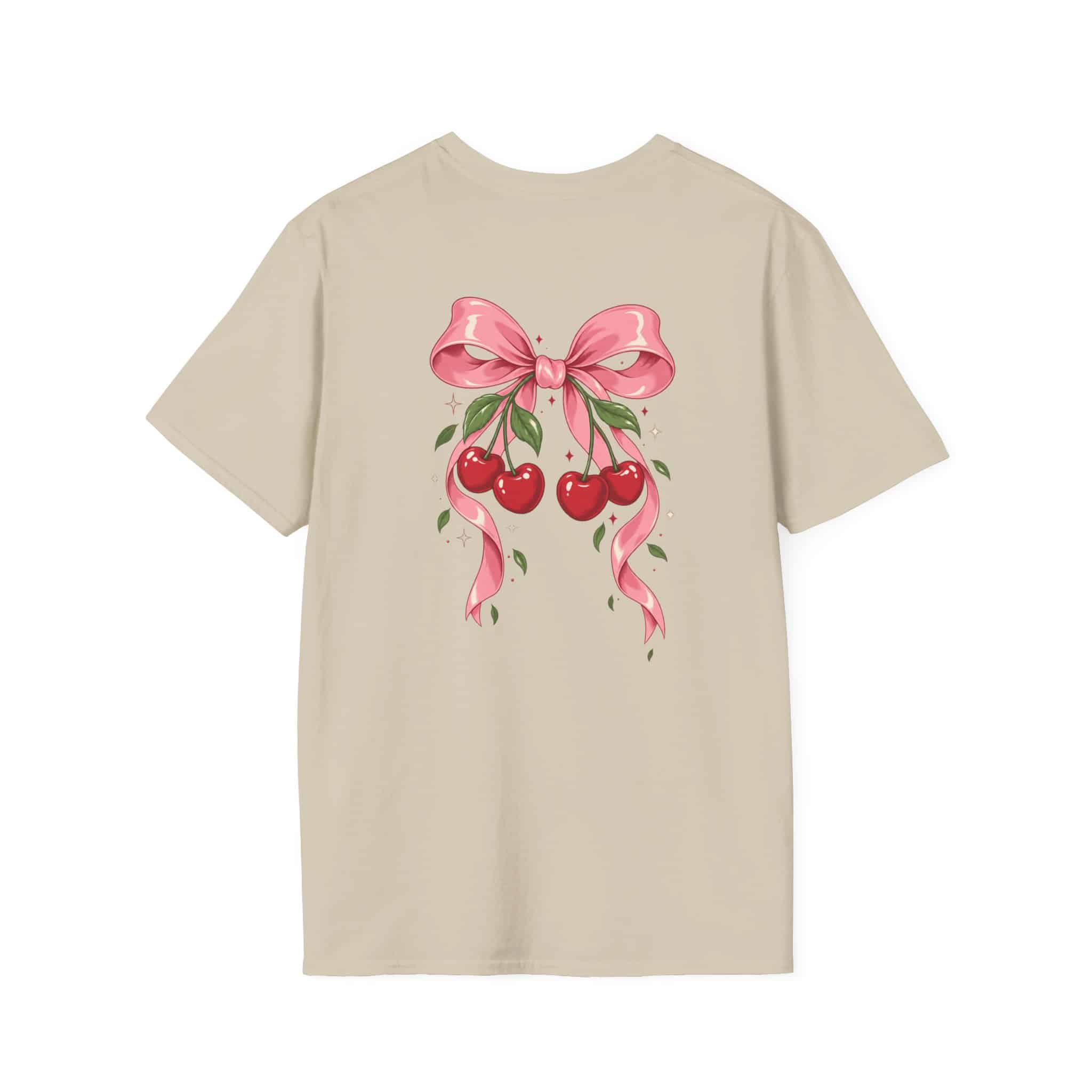 Cherry Pop Unisex Softstyle T-Shirt - Retro Cherry Graphic Tee - Image 11