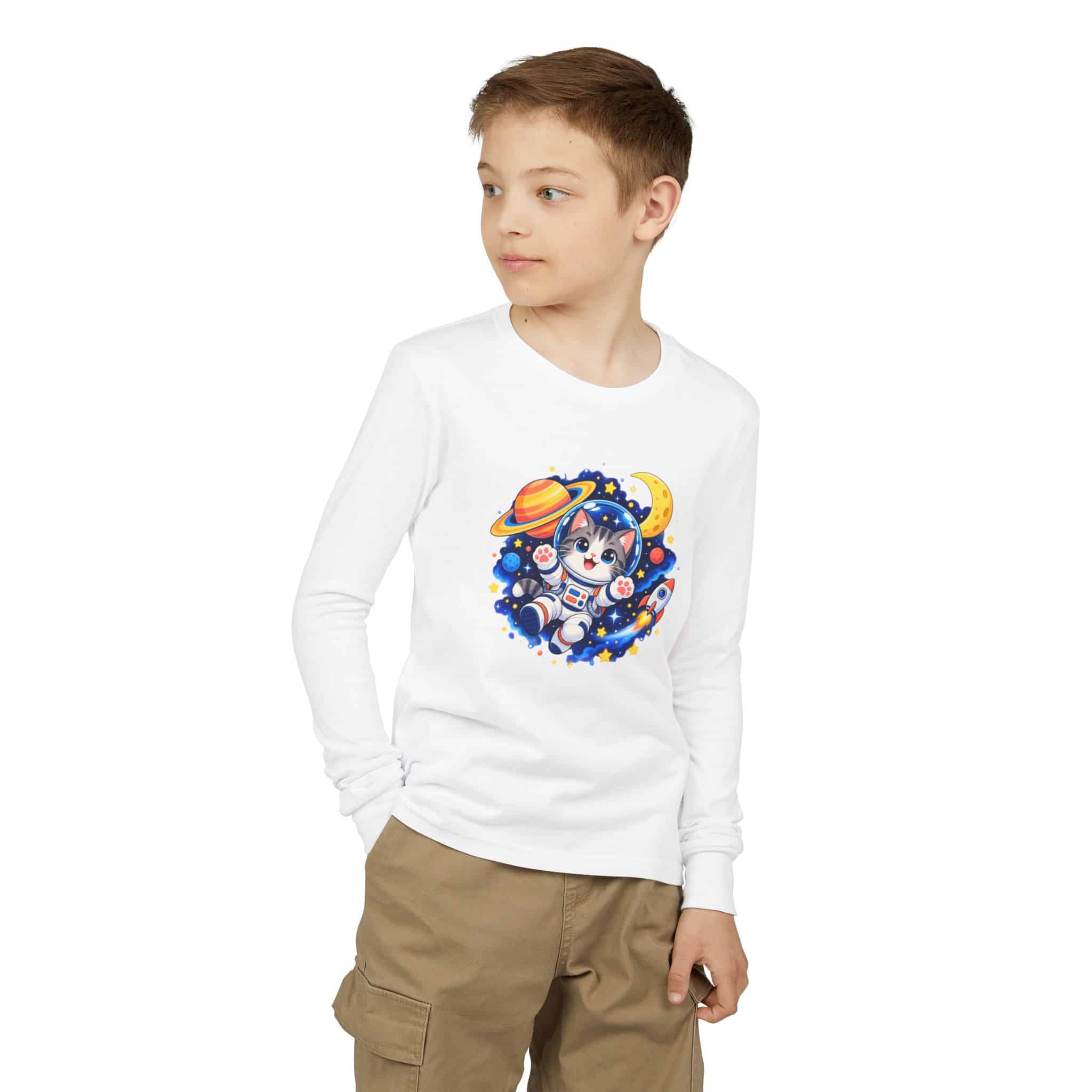 Astronaut Space Pet - kids long sleeve tee by Honeh