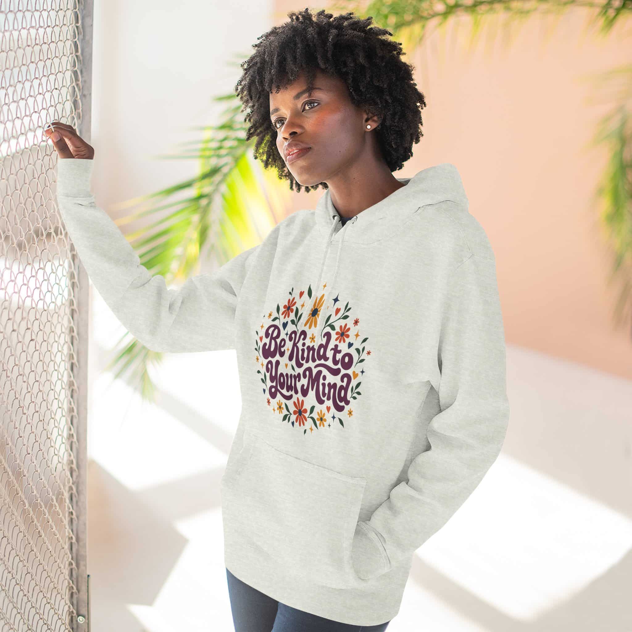 Be Kind to Your Mind Hoodie - Mental Health Awareness Retro Daisy Positivity Hoodie - Image 21