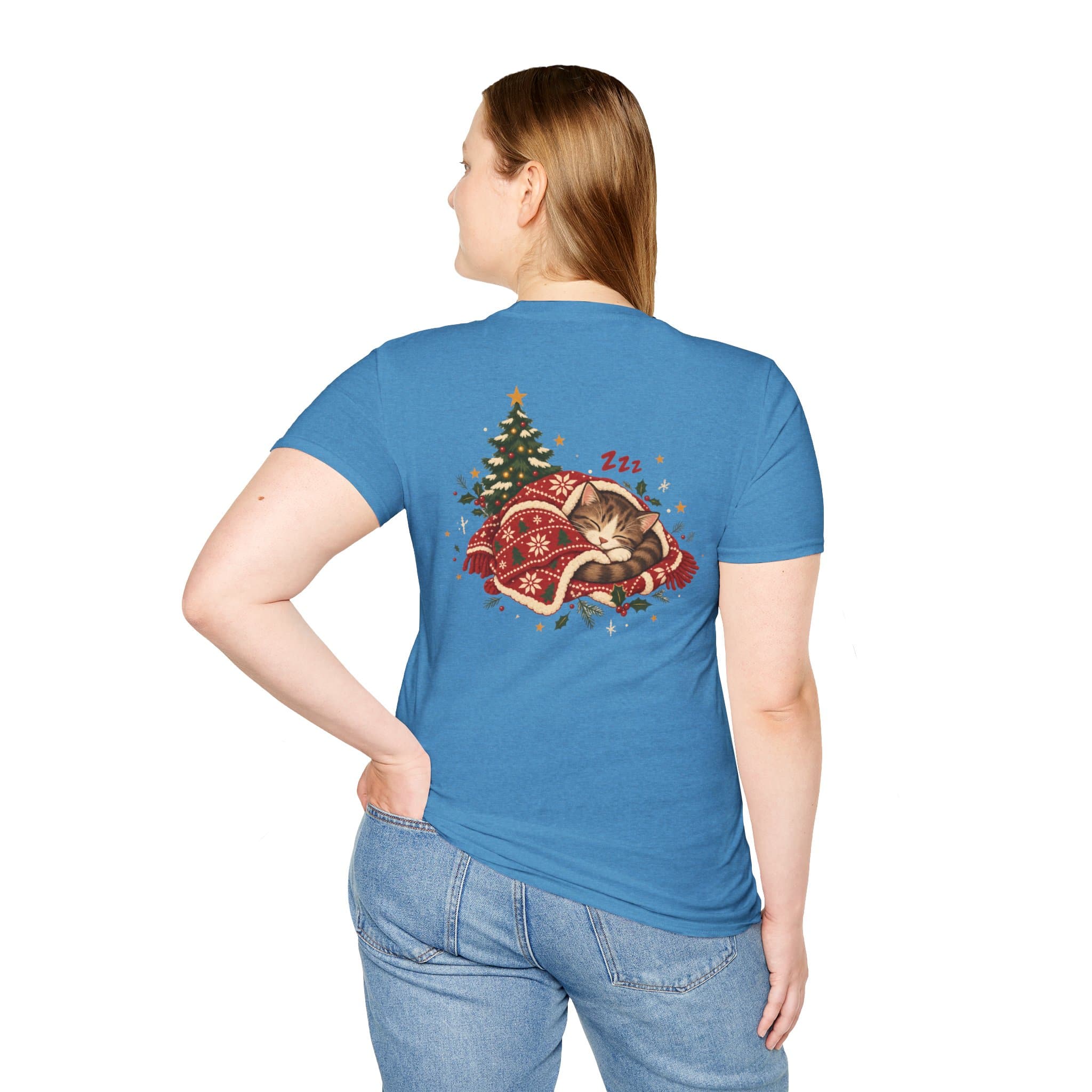 Most Likely To Nap Through Christmas Unisex Softstyle T-Shirt | Funny Holiday Graphic Tee - Image 41