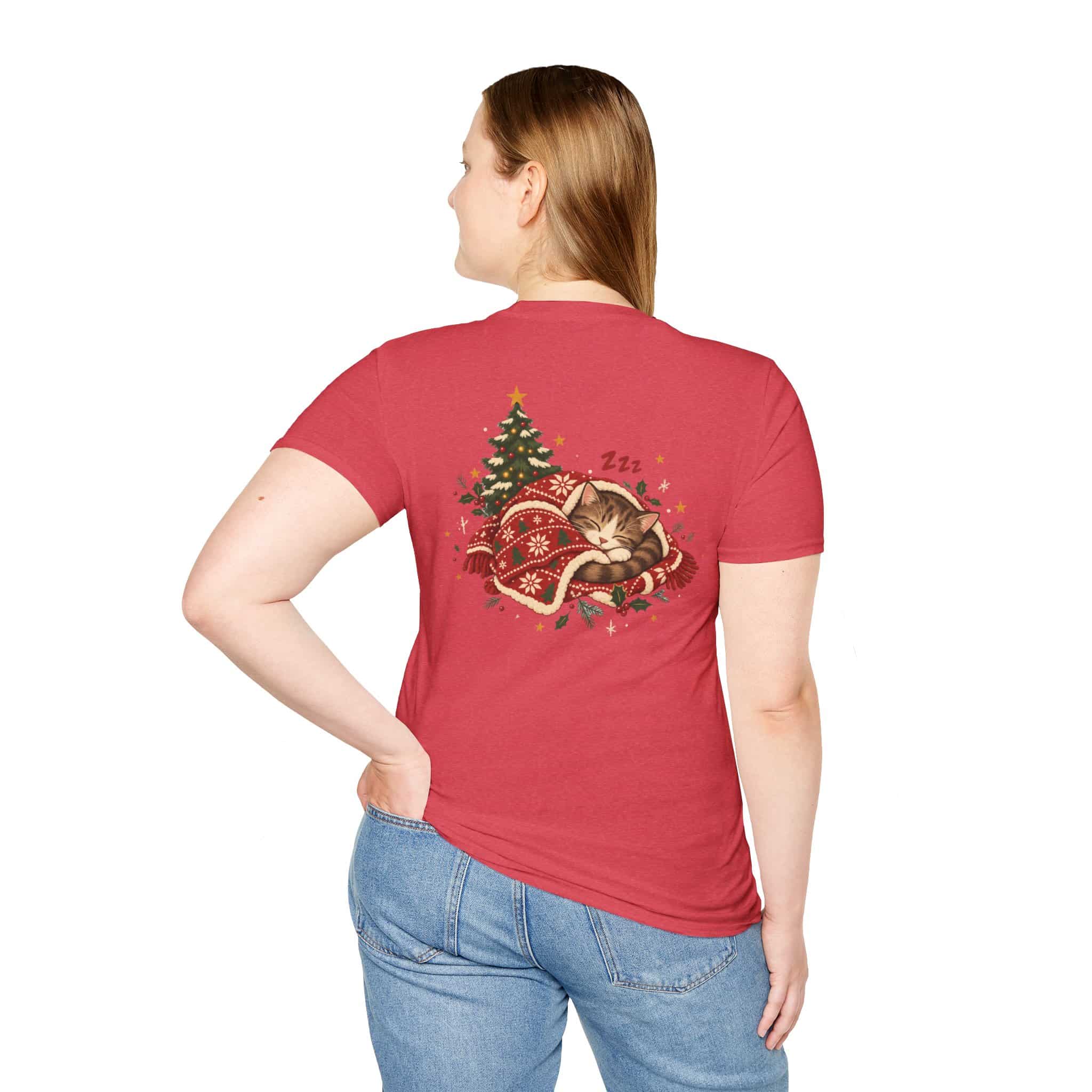 Most Likely To Nap Through Christmas Unisex Softstyle T-Shirt | Funny Holiday Graphic Tee - Image 62