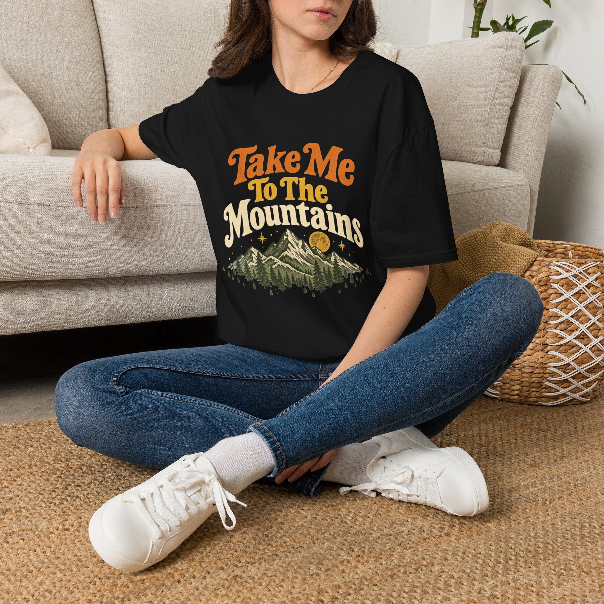 Take Me To The Mountains Unisex Softstyle T-Shirt | Vintage Outdoor Graphic Tee - Image 8