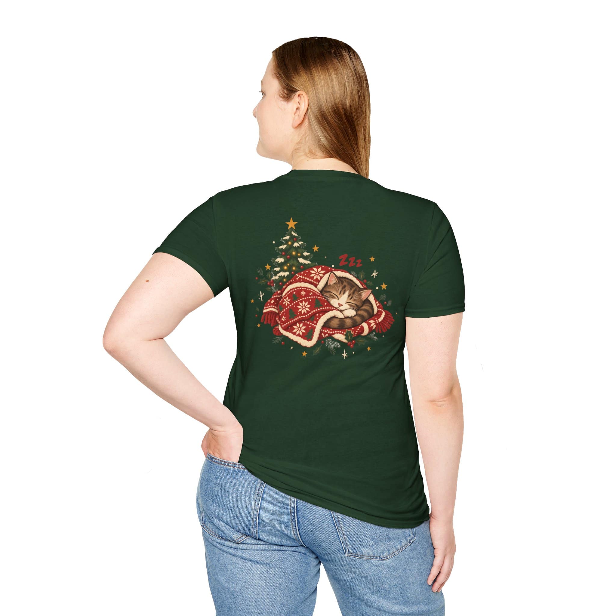 Most Likely To Nap Through Christmas Unisex Softstyle T-Shirt | Funny Holiday Graphic Tee - Image 27