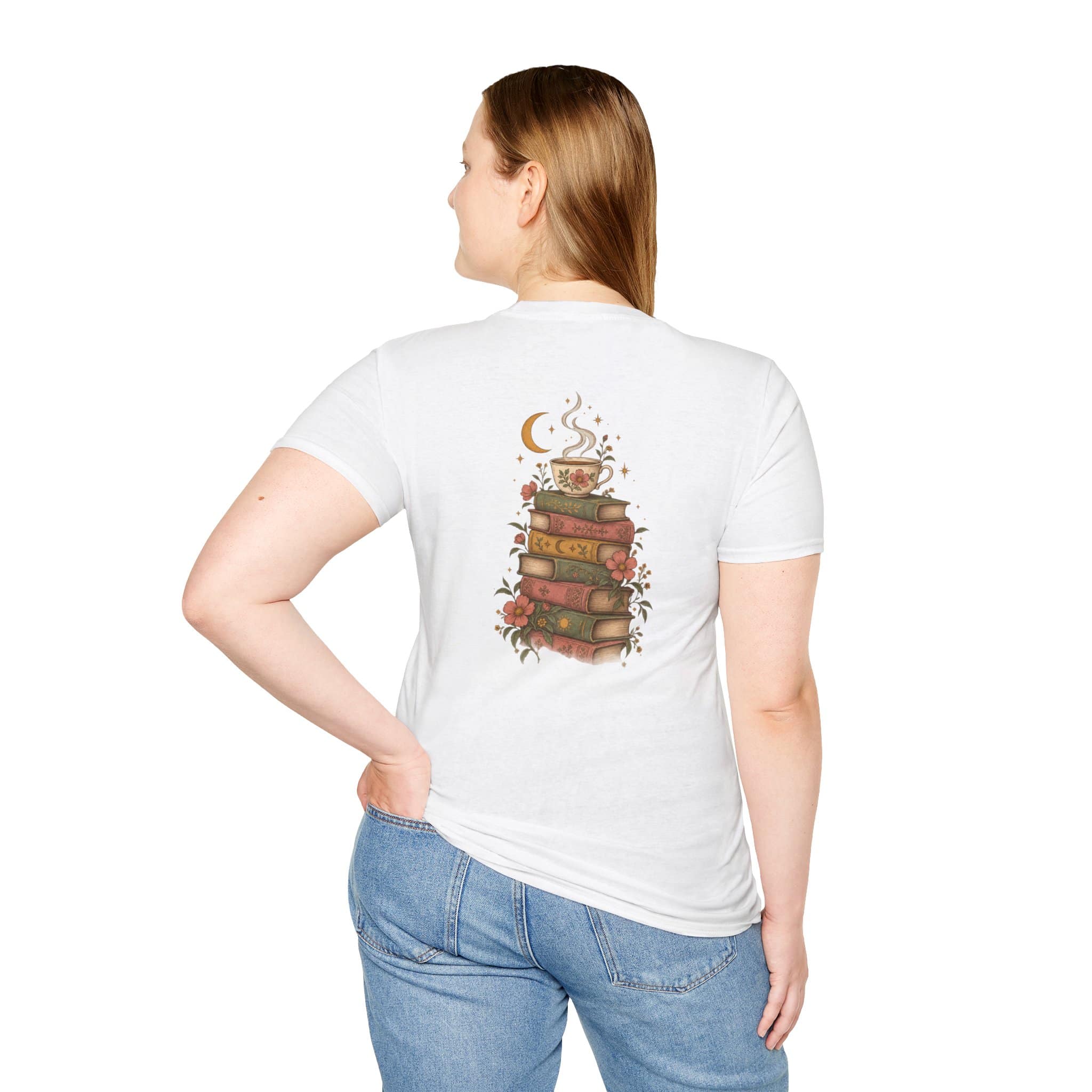 Just One More Chapter Unisex Softstyle T-Shirt - Book Lover Graphic Tee - Image 6