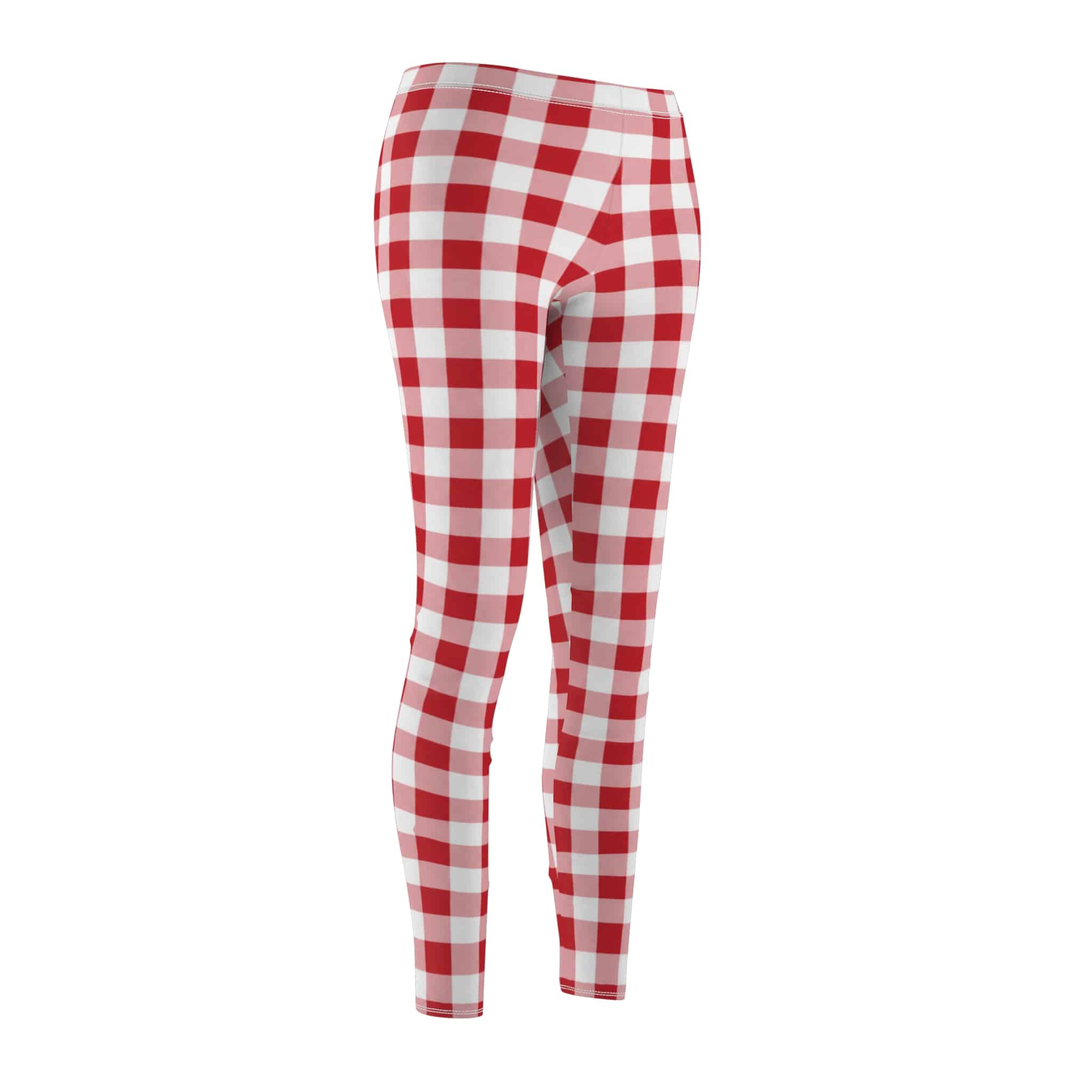 Red gingham leggings: a bold classic check with a cheerful picnic feel - Image 6
