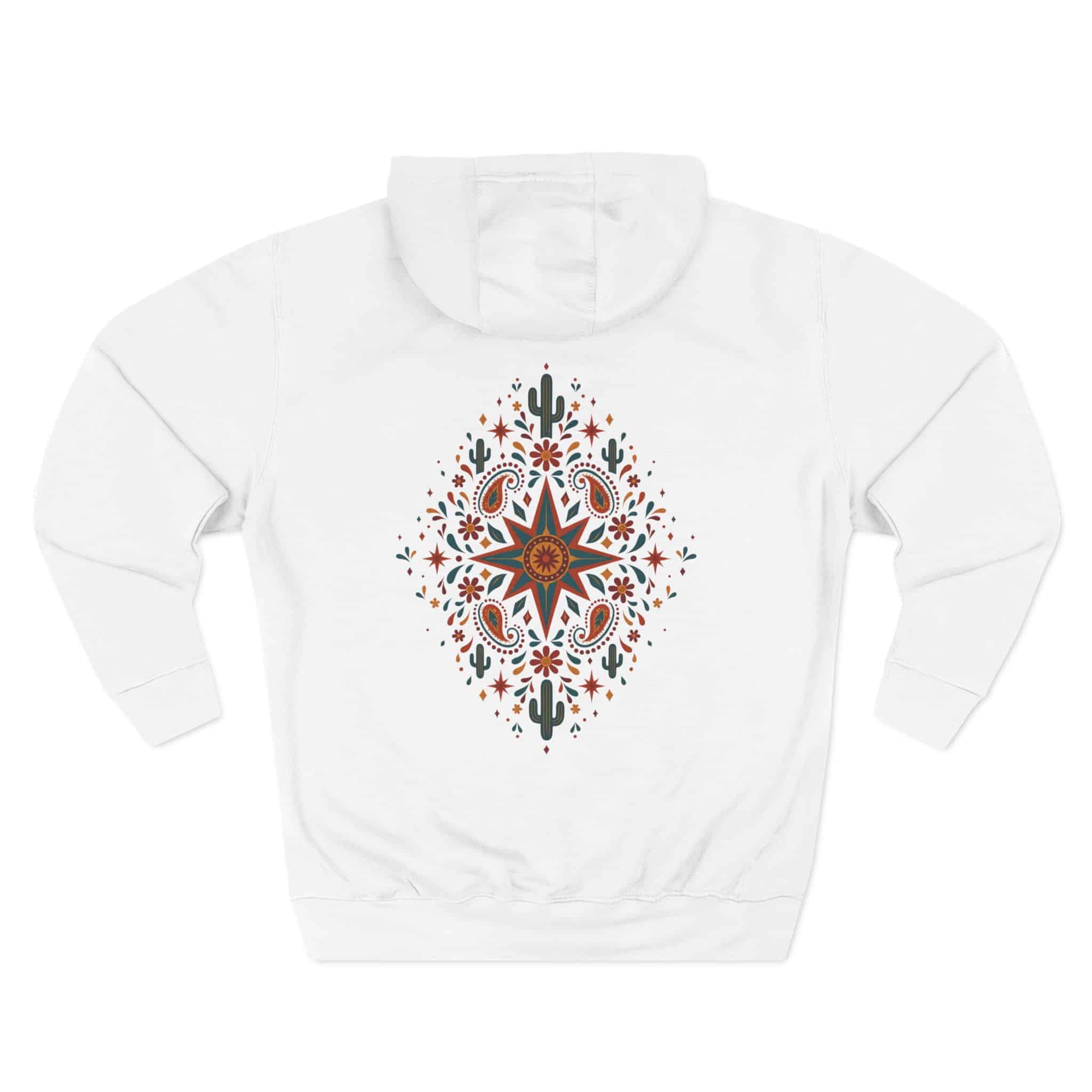 Western Desert Cowgirl Hoodie - Cowboy Boots Cactus Bandana Paisley Boho Hoodie - Image 4